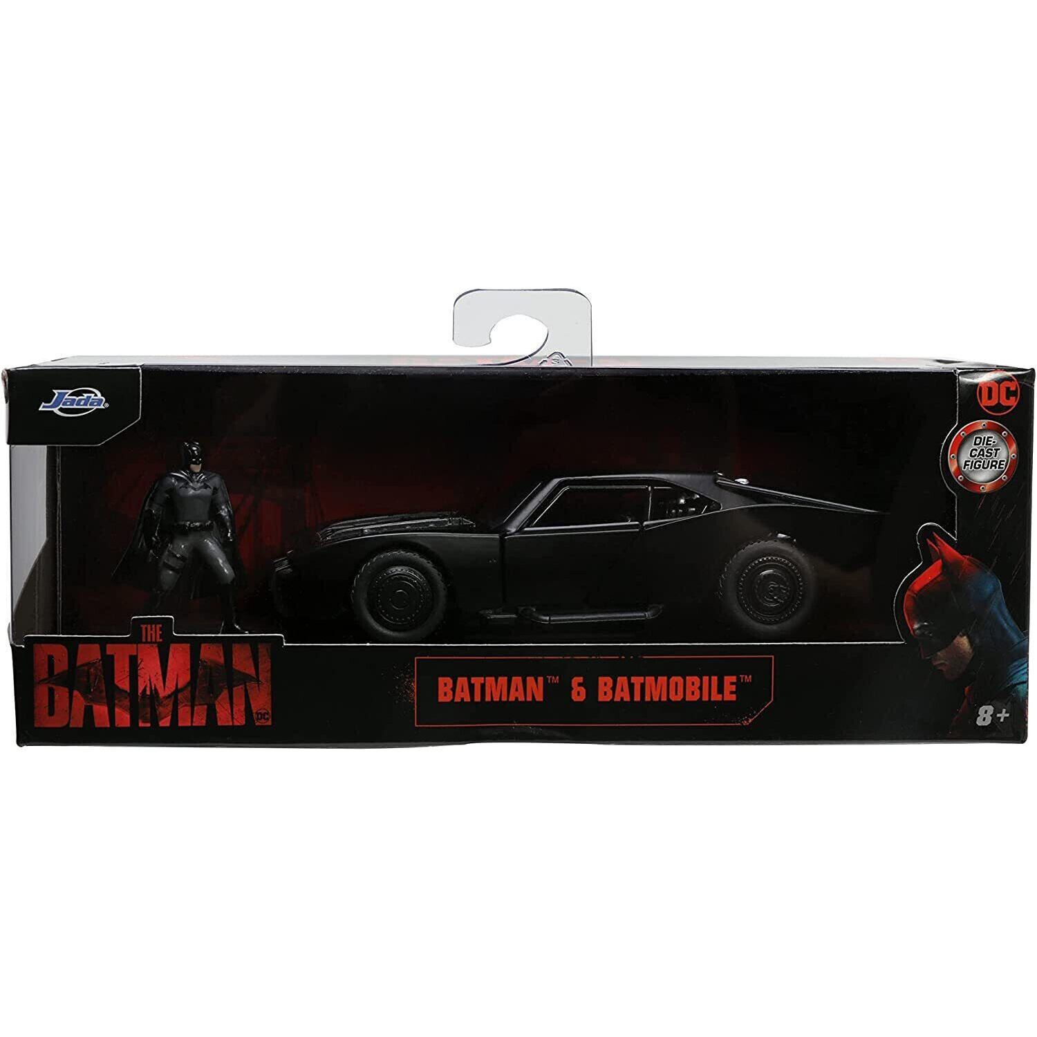 Batimovil 2022 con Figura Batman Pattinson DC Comics Jada Toys Escala 1:32