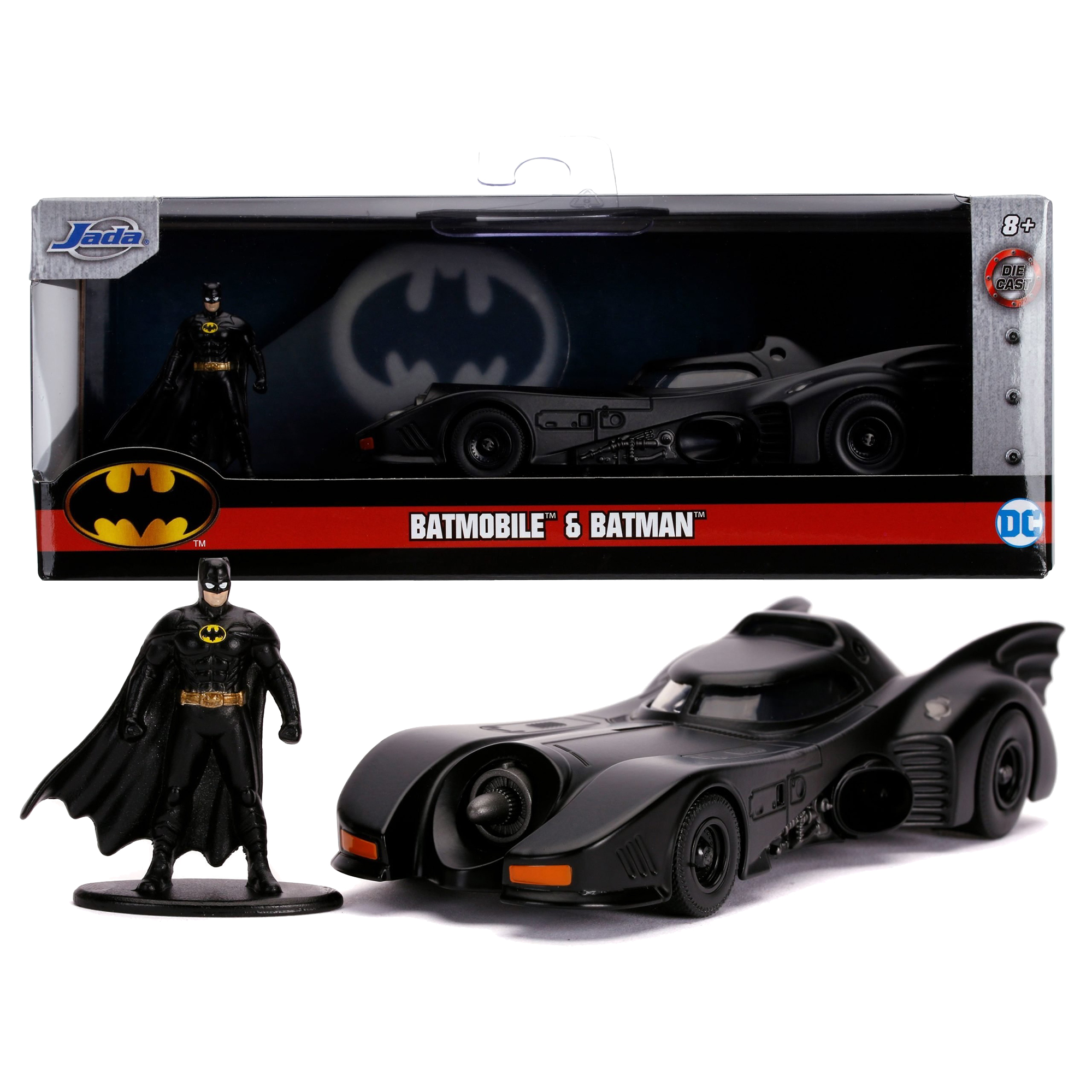 Batimovil 1989 Tim Burton  con Figura Batman Keaton Jada Toys Escala 1:32