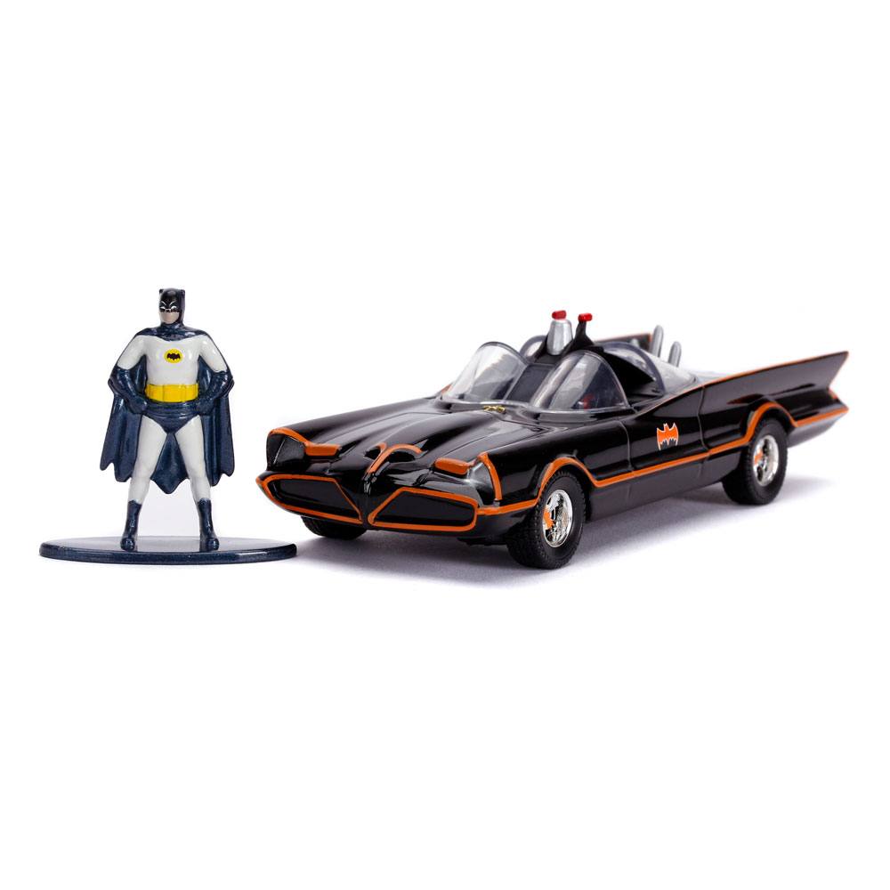 Batimovil TV Series Clasico 60 con Figura Batman Adam West DC Comics Jada Toys Escala 1:32