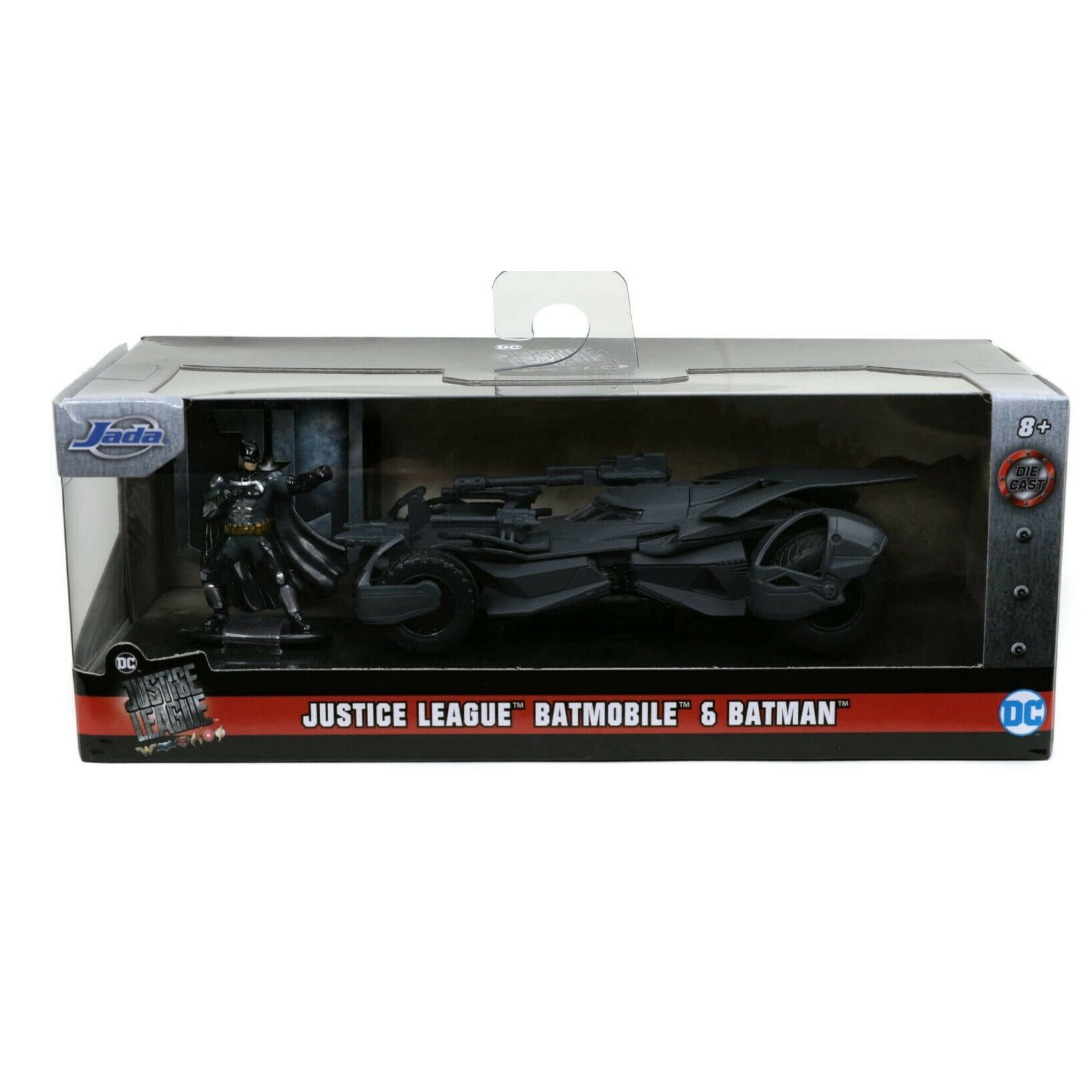 Batimovil Justice League con Figura Batman Liga de la Justicia Jada Toys Escala 1:32