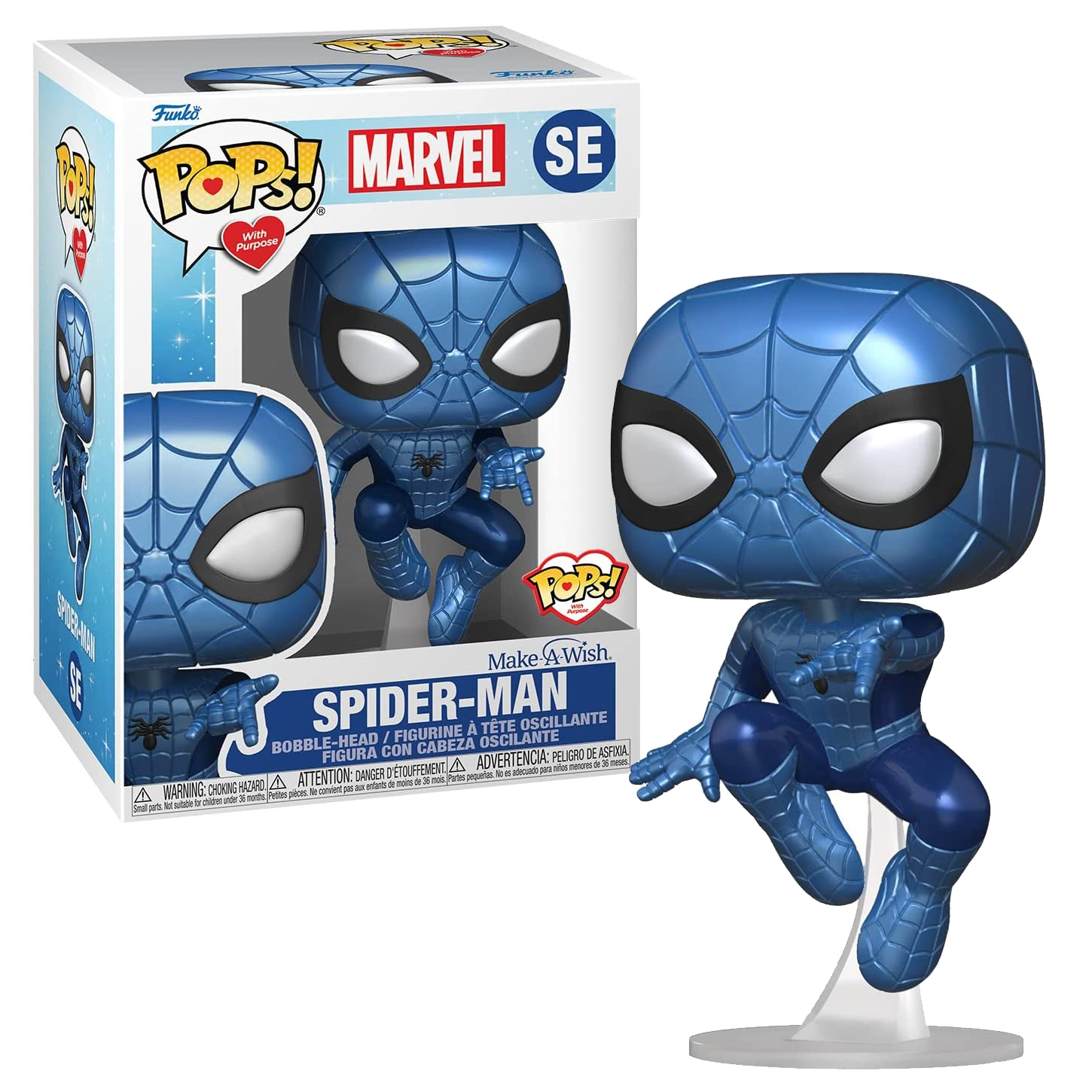 Funko Pop Spiderman Marvel  Make A Wish  Spider-Man Metalizado SE