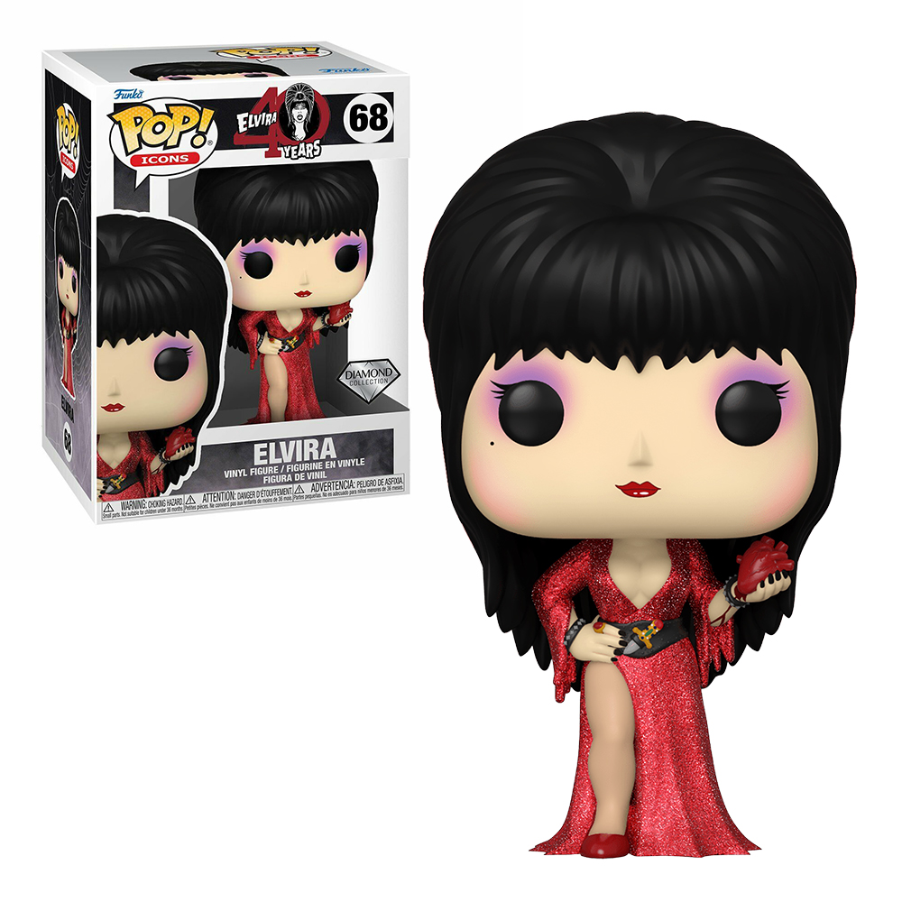 Funko Pop Elvira #68 Icons Dama De La Oscuridad Diamante Figura Original