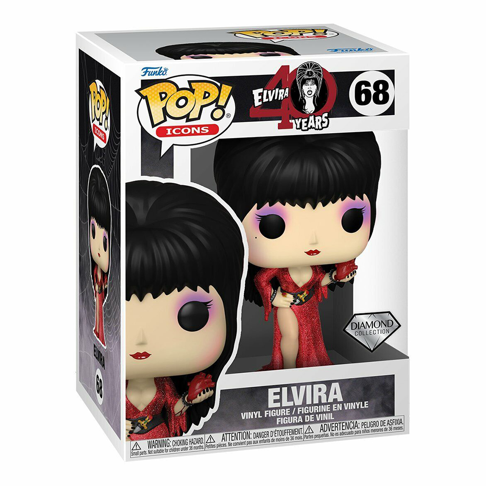 Funko Pop Elvira #68 Icons Dama De La Oscuridad Diamante Figura Original