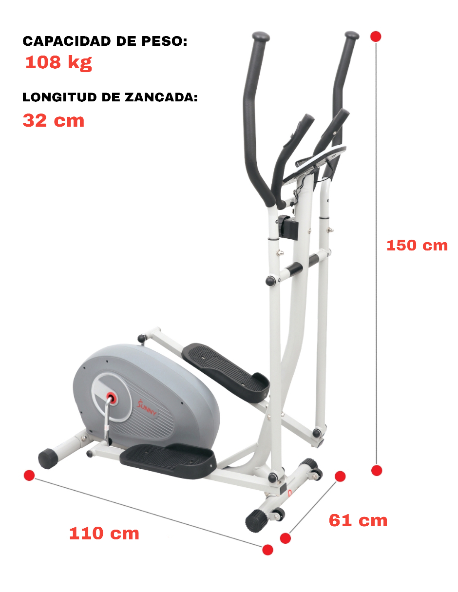 Elíptica Magnética Cross SF-E3955 Sunny Fitness & Fitness