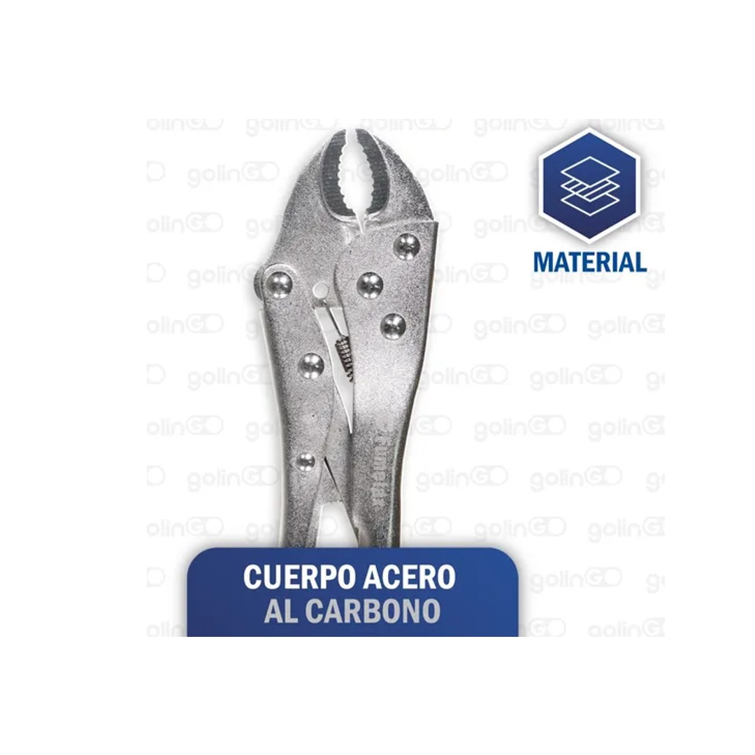 Pinza Presión Mordaza Curva Herramienta Acero Inoxidable 7''