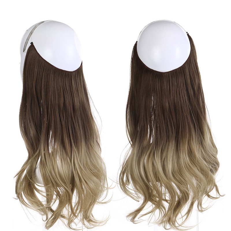 Extensiones Cabello De Liga / Halo De Fibra Resistente Al Calor M01-8T16