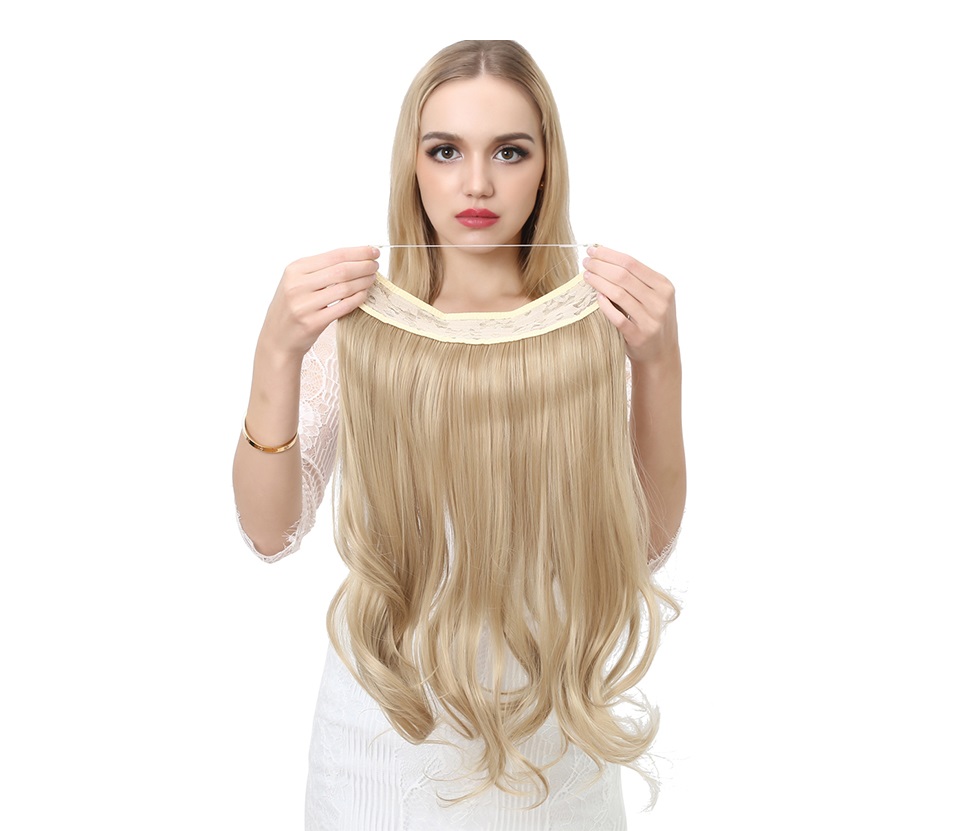 Extensiones Cabello De Liga / Halo De Fibra Resistente Al Calor M01 - IBT171 NEGRO BALAYAGE PLATA