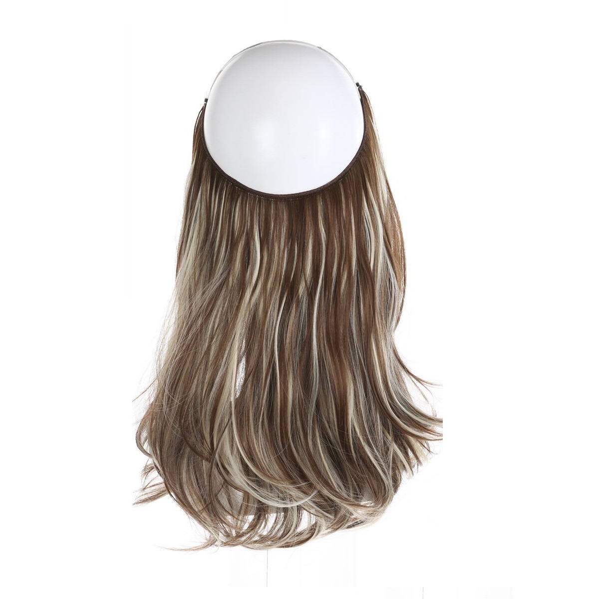 Extensiones Cabello De Liga / Halo De Fibra Resistente Al Calor M01-9H613 CASTAÑO CLARO RAYOS BEIGE