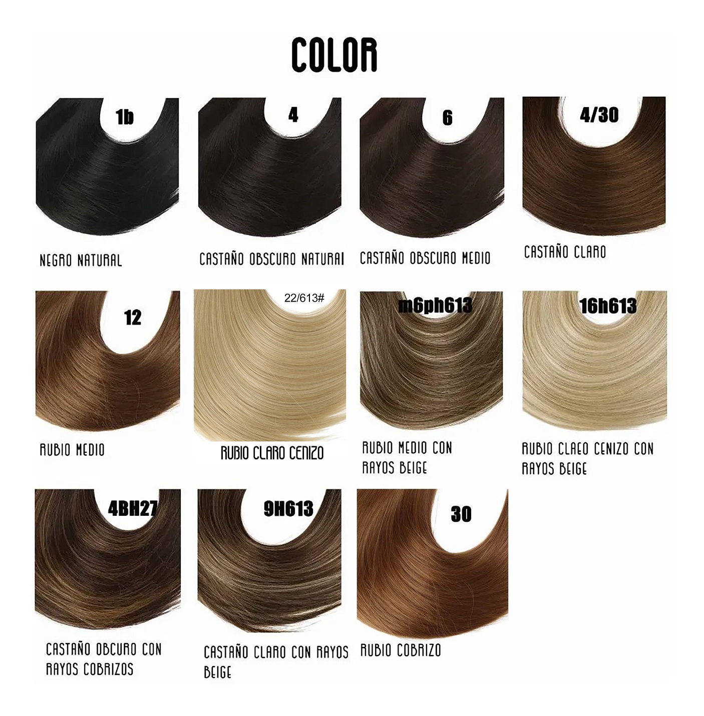 Extensiones Cabello De Liga / Halo De Fibra Resistente Al Calor M01-9H613 CASTAÑO CLARO RAYOS BEIGE