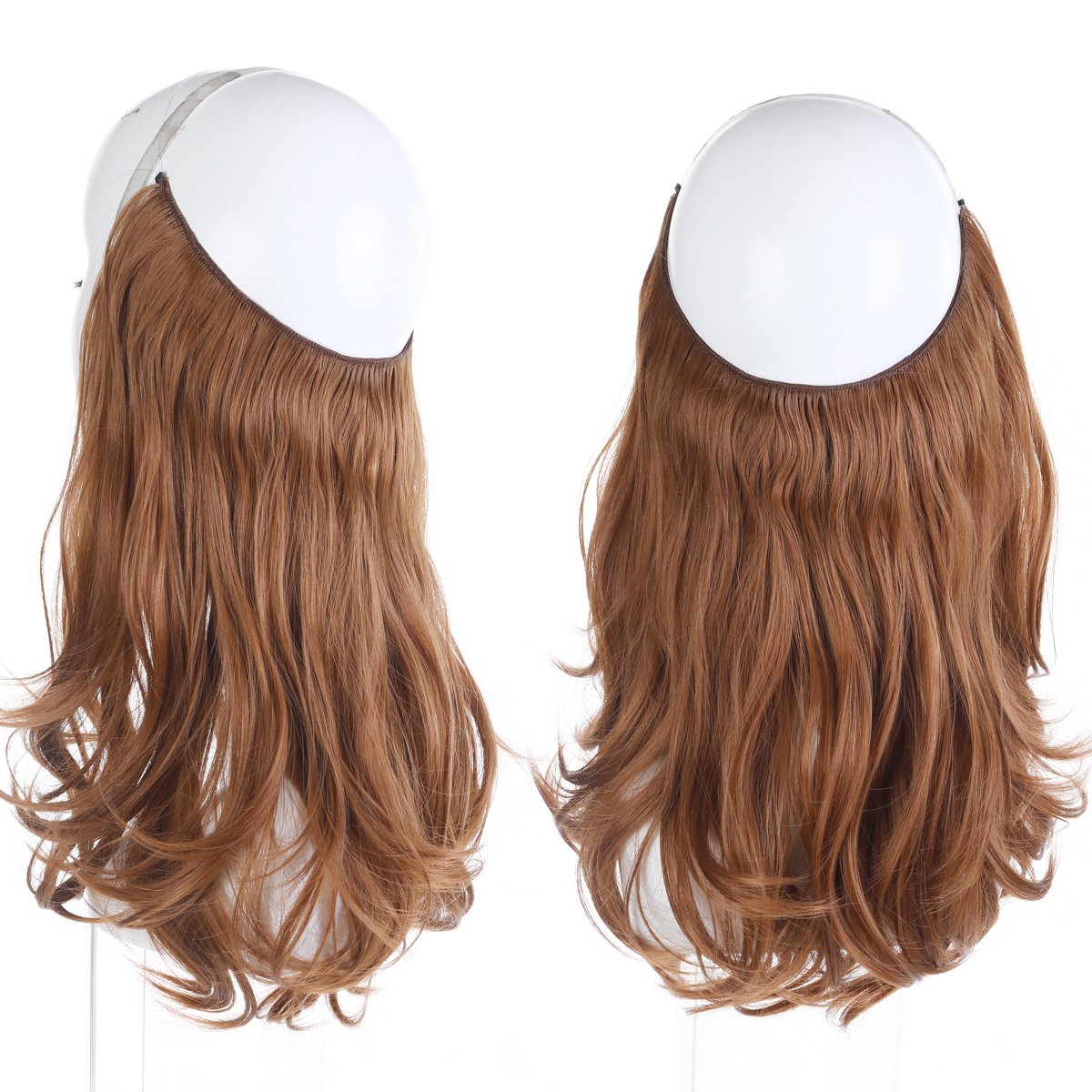 Extensiones Cabello De Liga / Halo De Fibra Resistente Al Calor M01-30 RUBIO COBRIZO