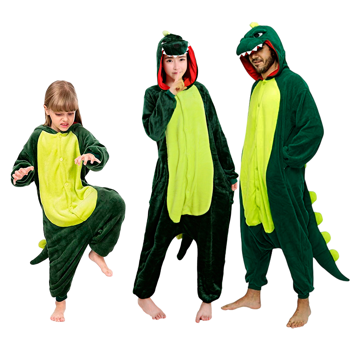 Pijama Mameluco Cocodrilo Disfraz Cosplay Verde