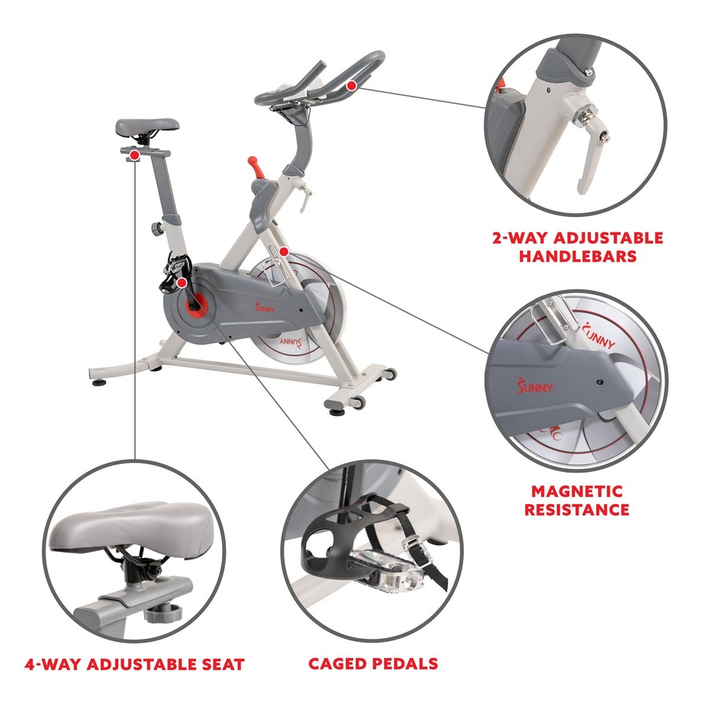 Bicicleta Cycling Bike Pro Lite Banda y Freno Magnético SF-B1970 Sunny Fitness 