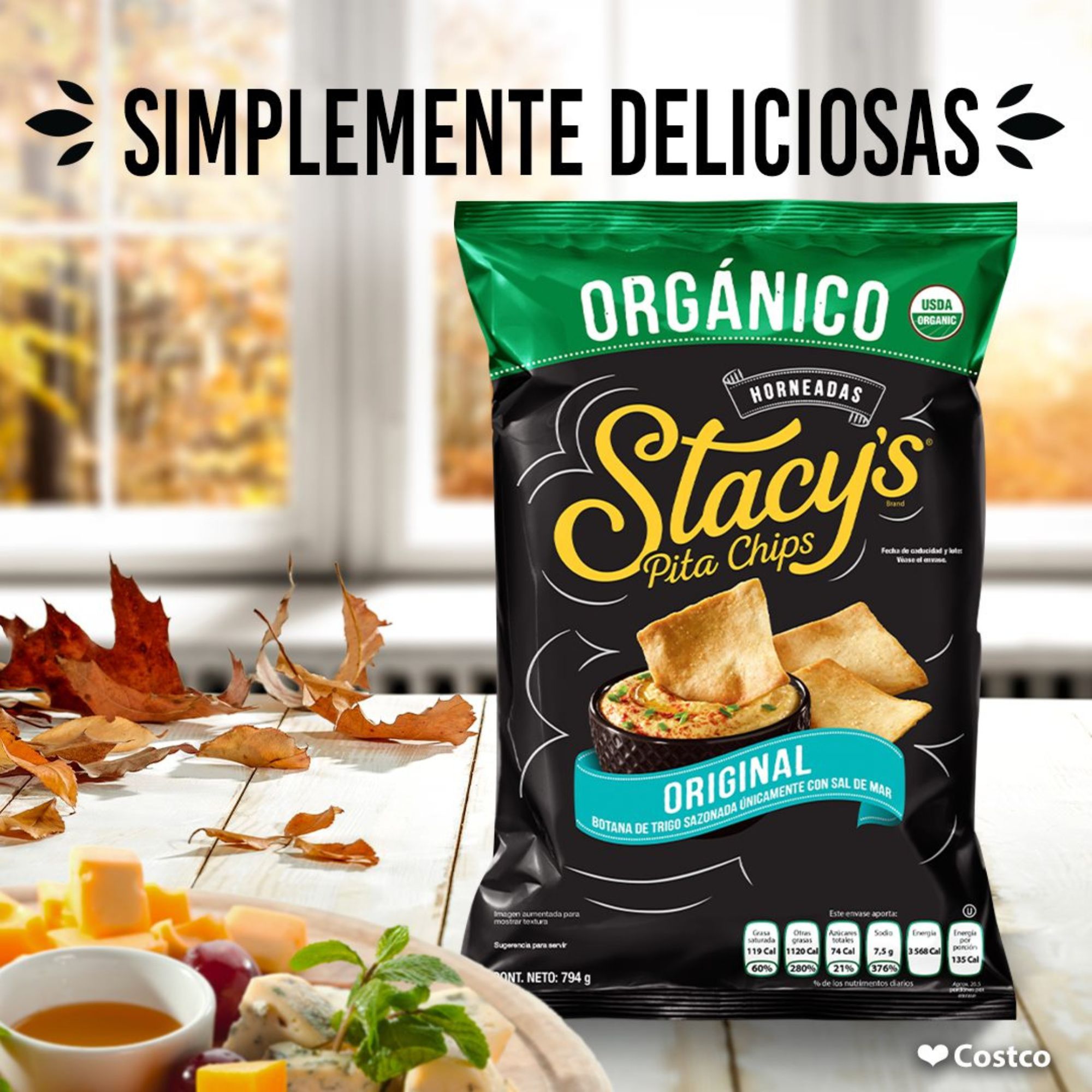Pita Chips Orgánico 794 g Stacy's