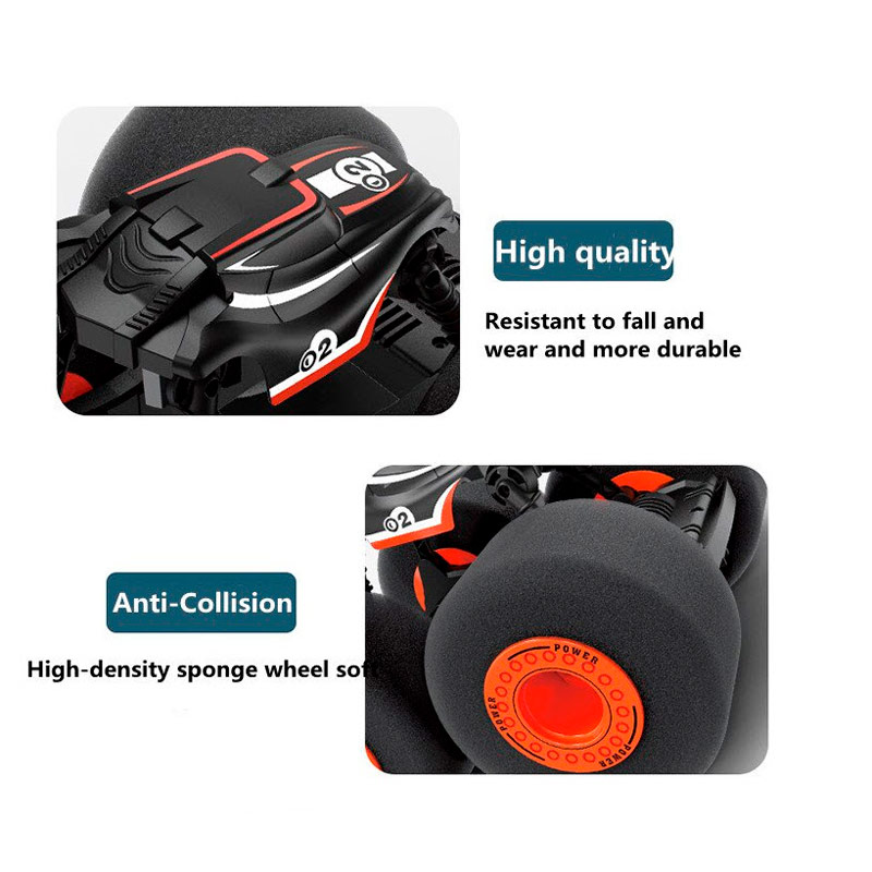 Coche de Control remoto de doble cara para niños y niñas, coche de juguete de acrobacias eléctricas con rotación de 360