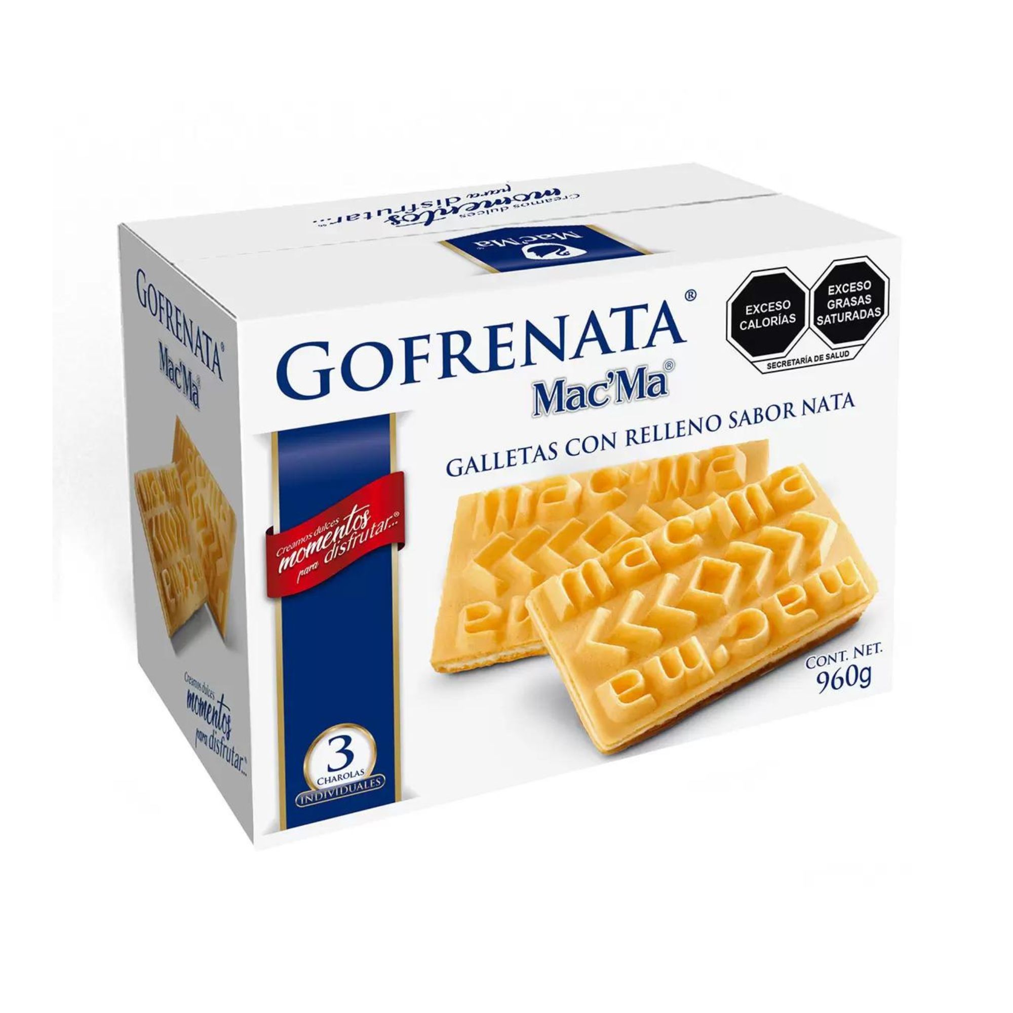 Galletas Rellenas de Nata Gofrenata 960g