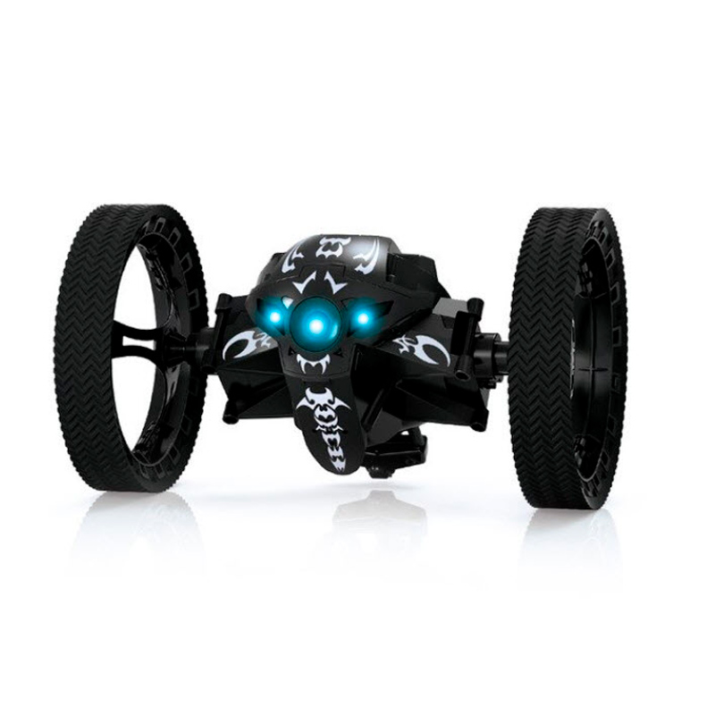 Carro de salto con ruedas flexibles, rotación, luz LED nocturna, Robot de radiocontrol