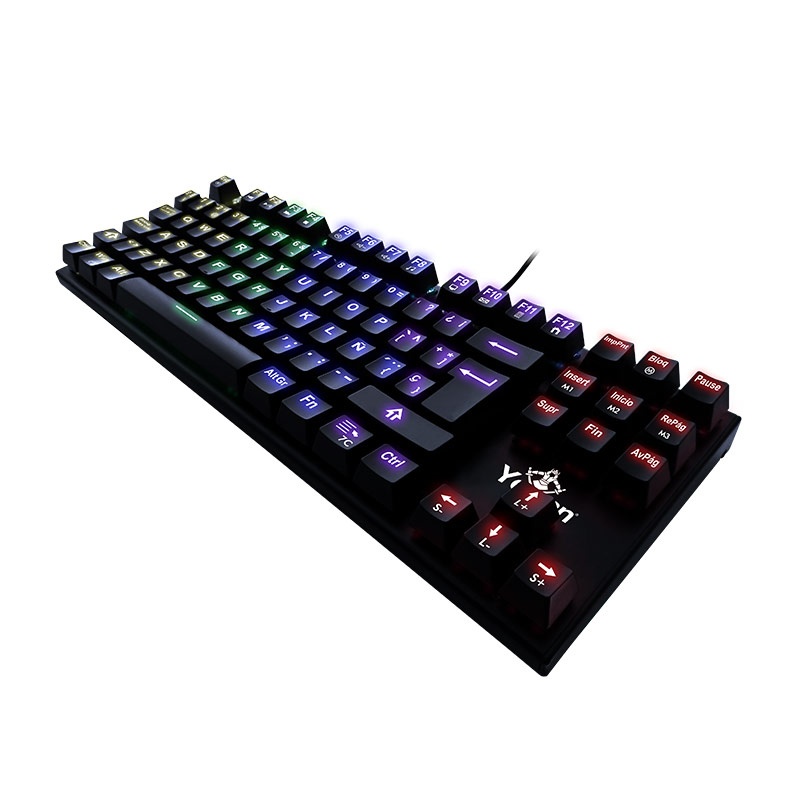TECLADO GAMER YEYIAN YAT1806 SPARK SERIE 2000 MECANIC SWITCH ROJO RGB 