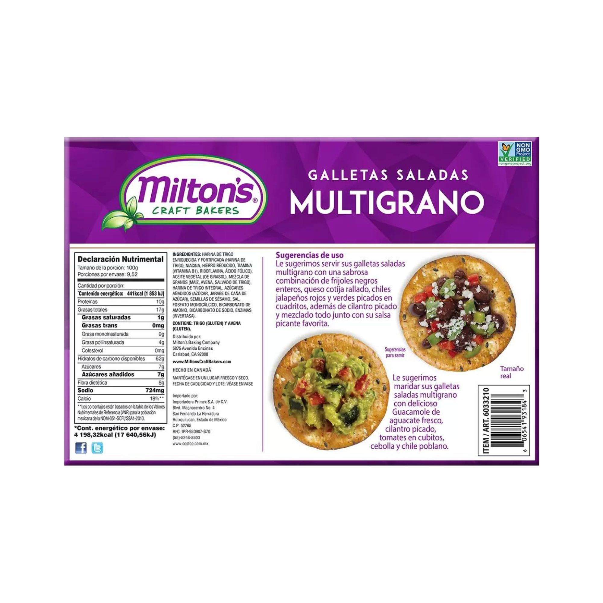 Galletas Saladas Multigrano Milton's 952g