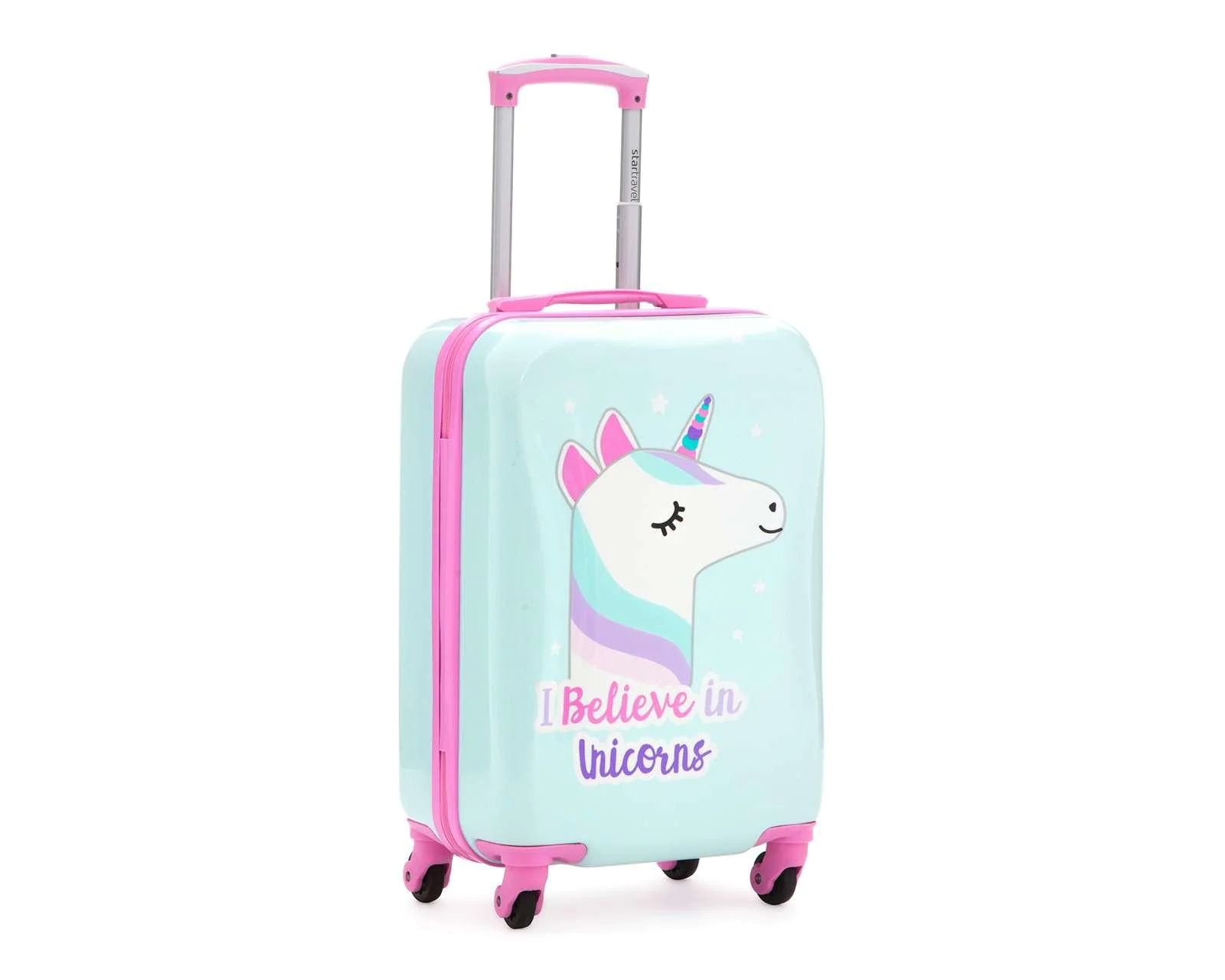 Maleta de unicornio, maleta rosa para niñas, bolsa de viaje de