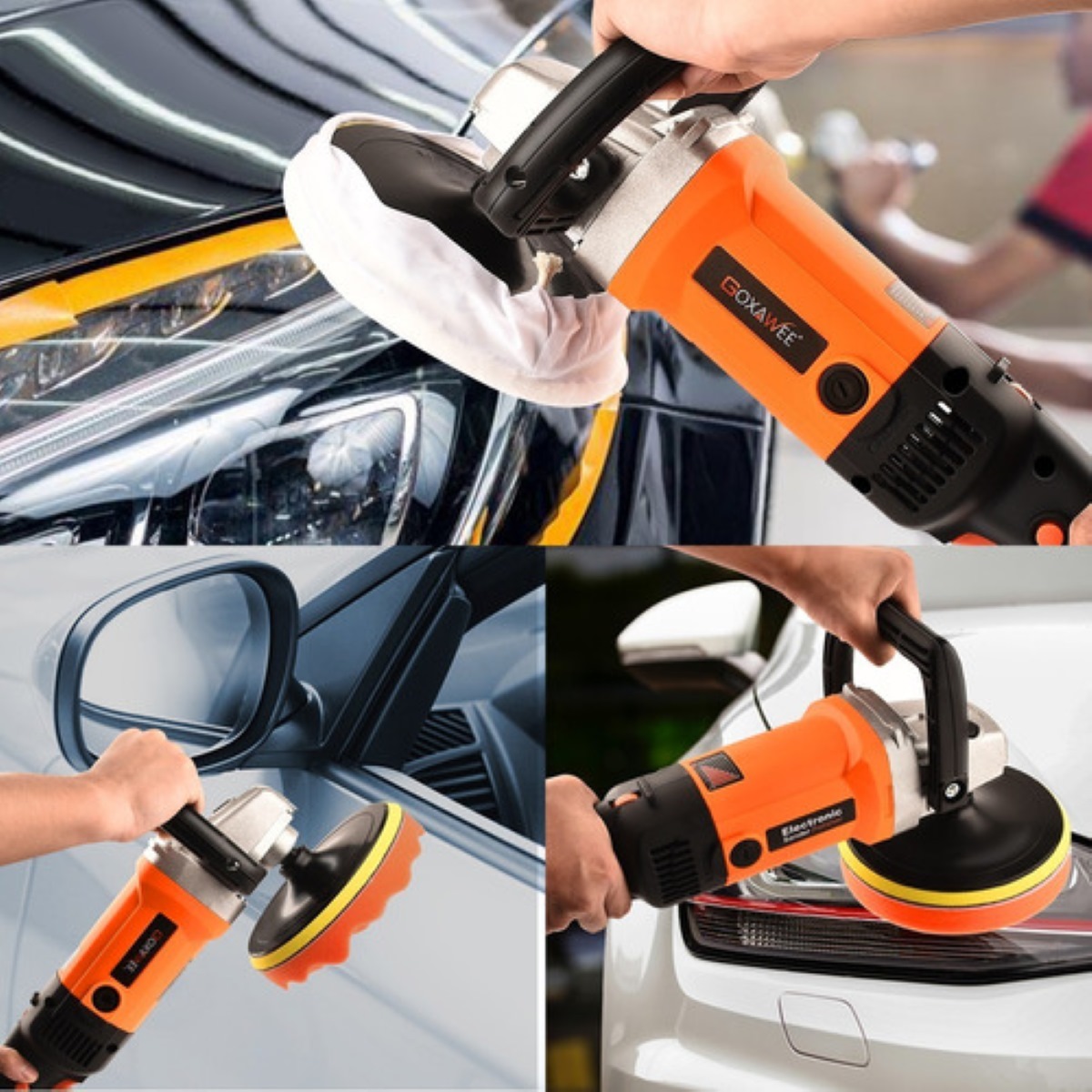 Pulidora Para Autos Motocicleta Goxawee Prof. 7 180mm 1400w