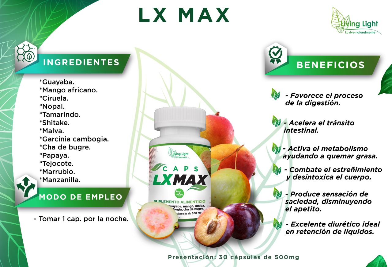 Digestión, Tránsito Intestinal, Quema Grasa, Estreñimiento, Apetito - Lx Max