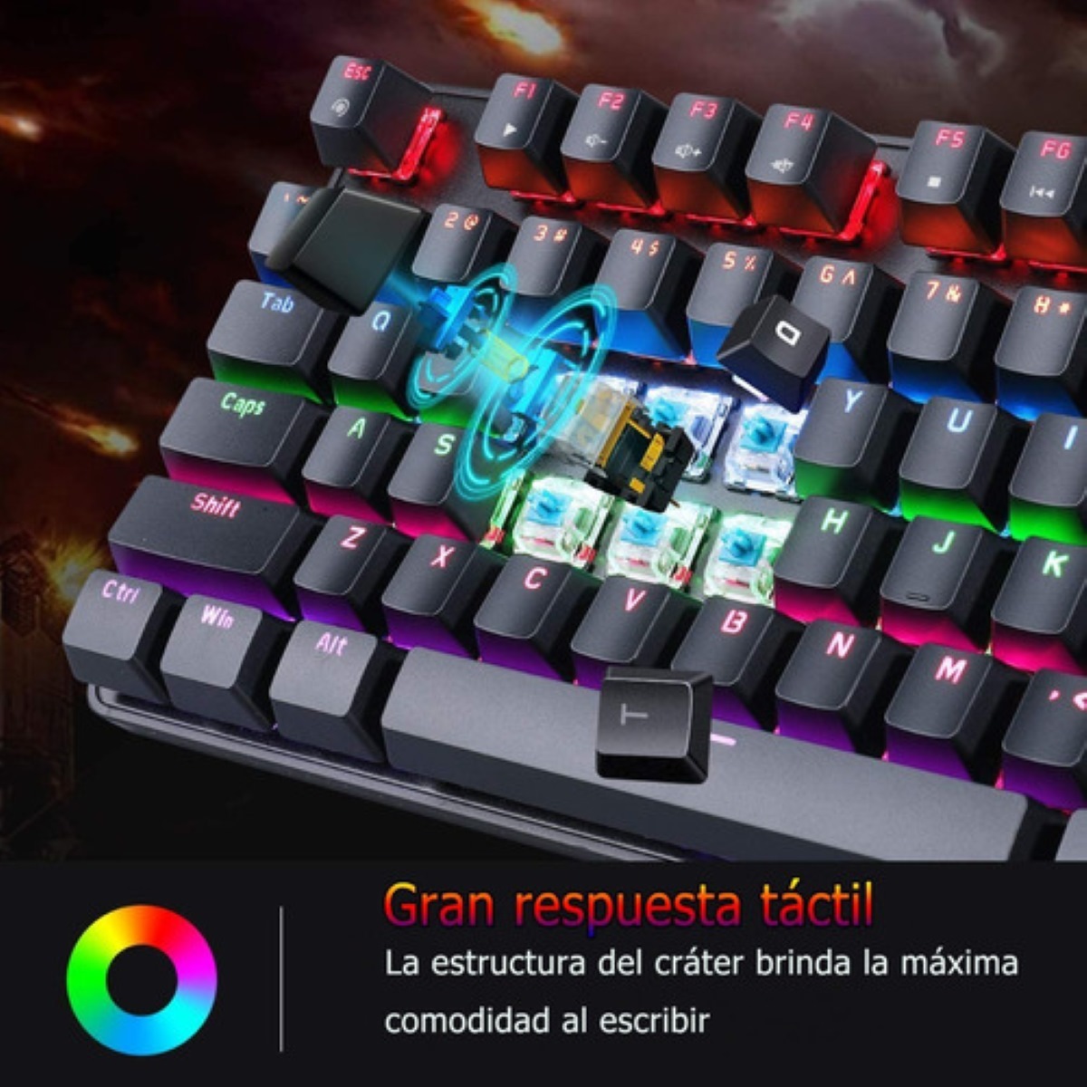Teclado Gamer Qwerty Español Mouse Gamer Teclado Mecanico