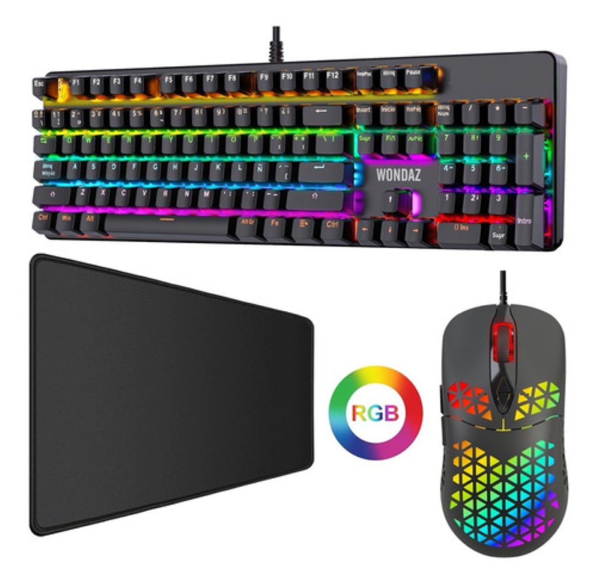 Teclado Gamer Qwerty Español Mouse Gamer Teclado Mecanico