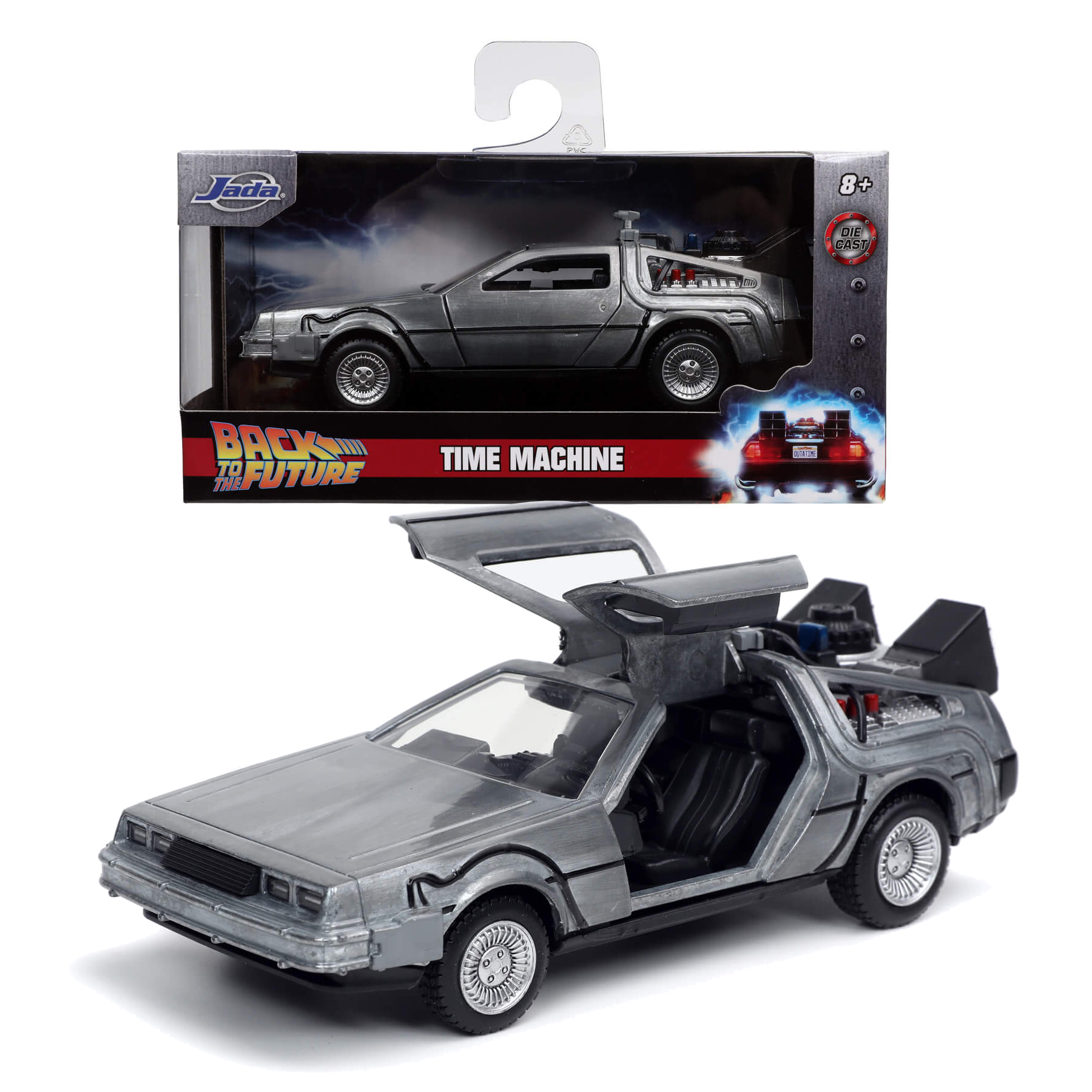 Back to the Future Delorean 1 Time Machine VOLVER AL FUTURO Jada Toys Escala 1:32