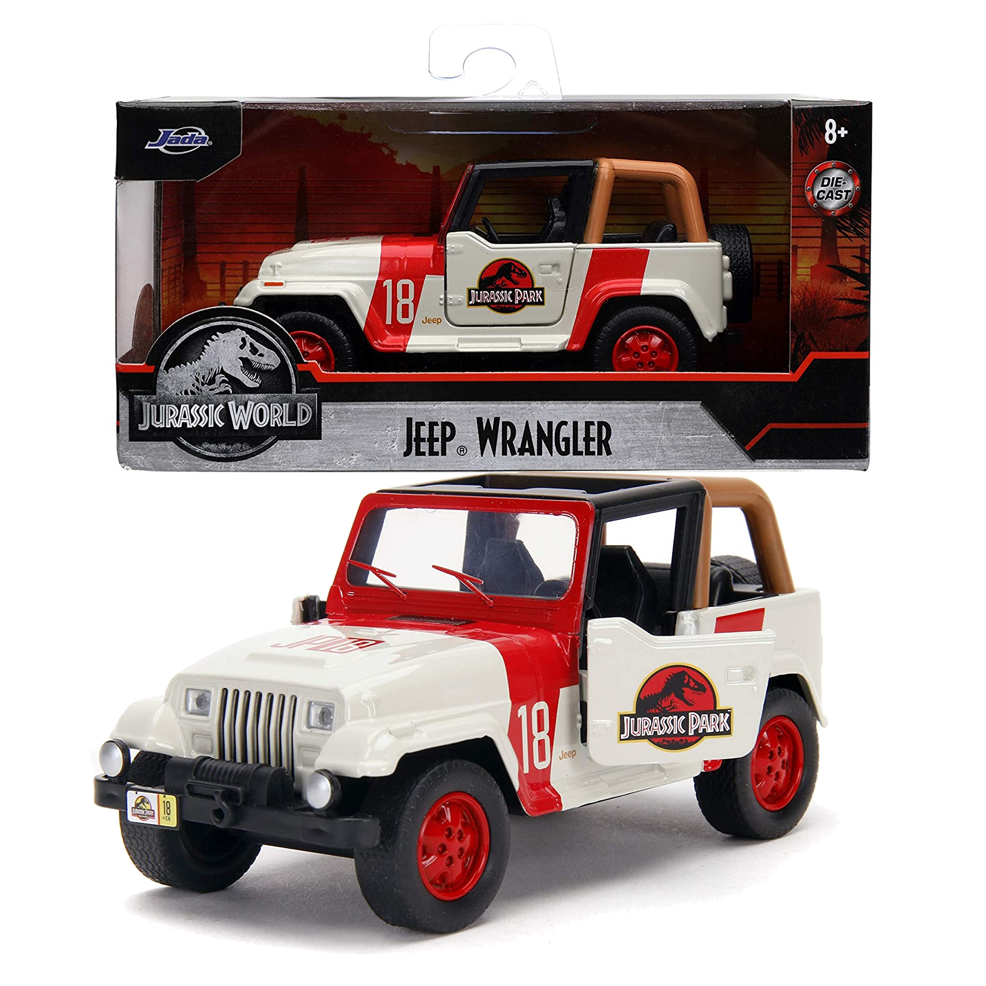 Jeep Wrangler Jurassic Park Jurassic World Jada Toys Escala 1:32