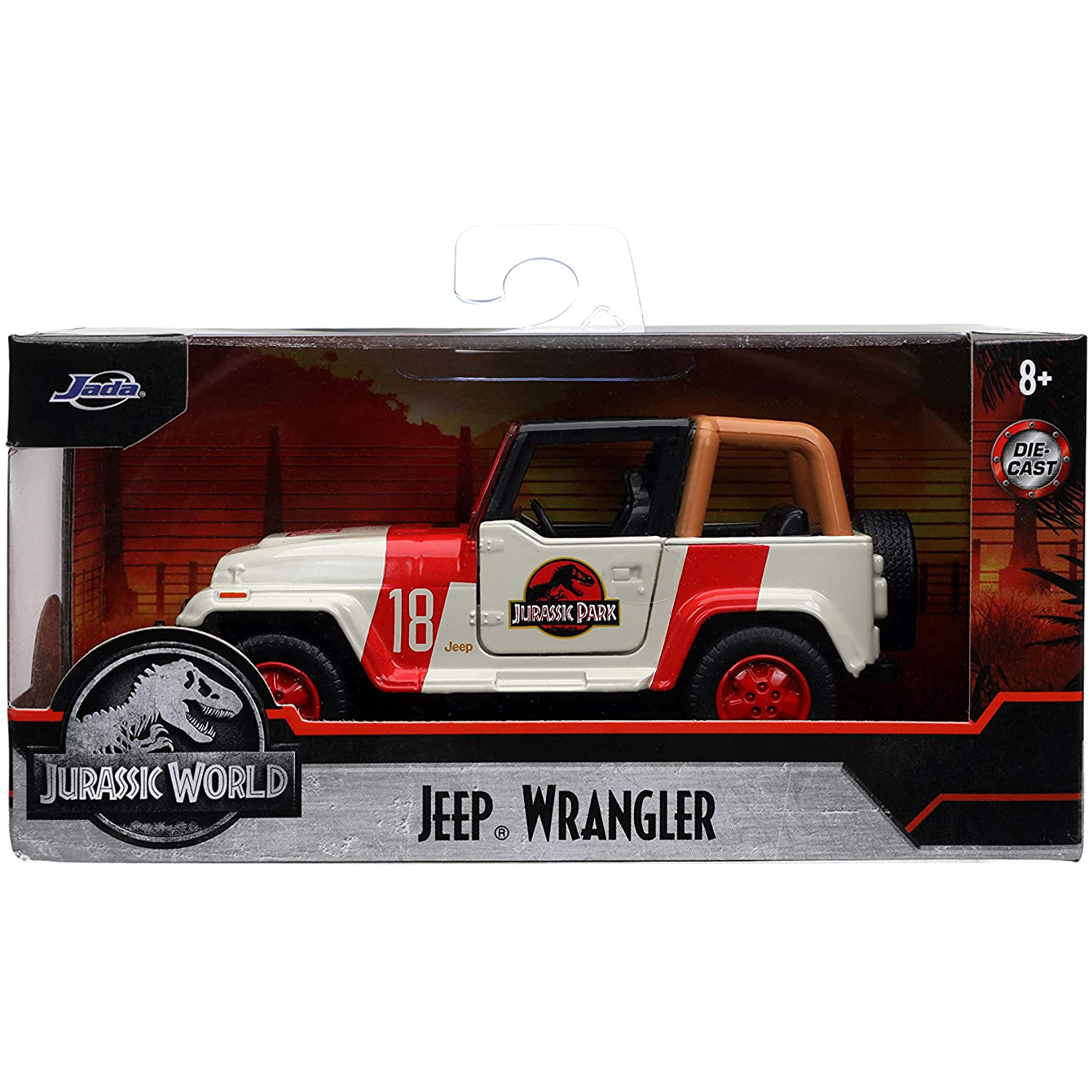 Jeep Wrangler Jurassic Park Jurassic World Jada Toys Escala 1:32 