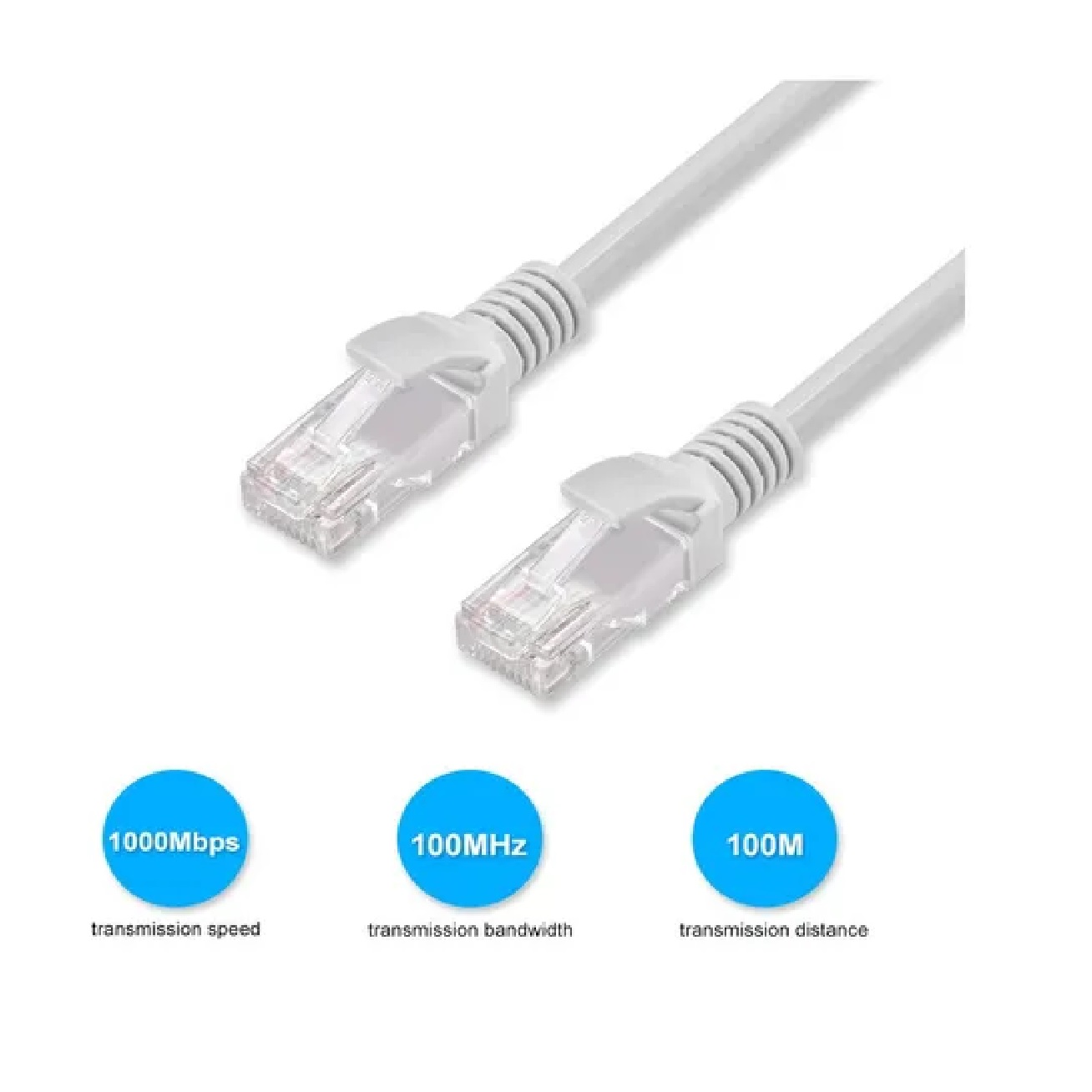 Cable de red 30 metros cat 5e Blanco