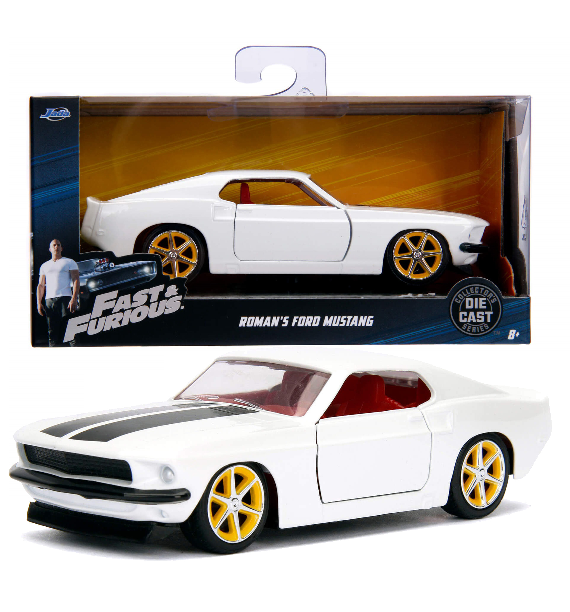 Roman 1969 Ford Mustang Rapido y Furioso Jada Toys Escala 1:32 