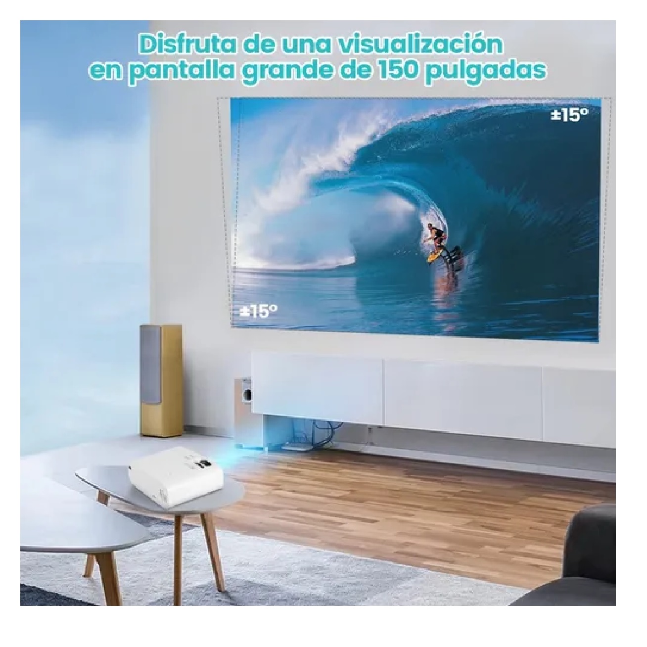 Proyector Full Hd 1080p Compatible Con 4k,portátil,wifi Blanco