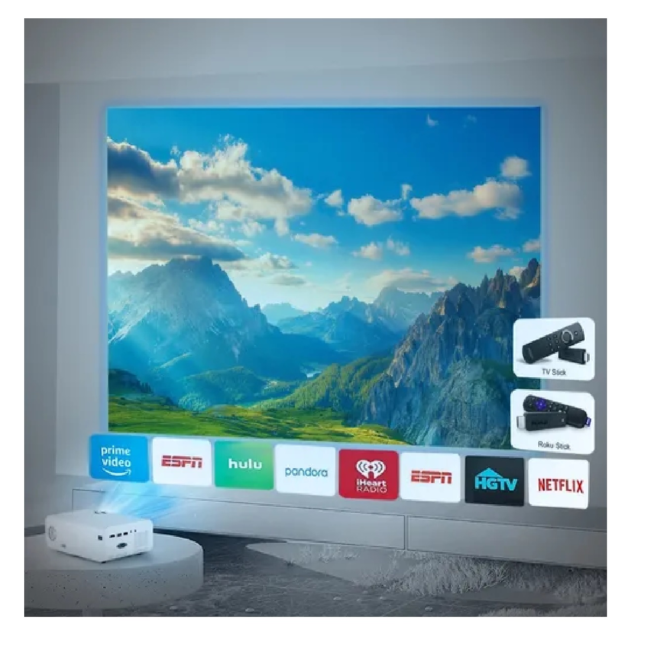 Proyector Full Hd 1080p Compatible Con 4k,portátil,wifi Blanco