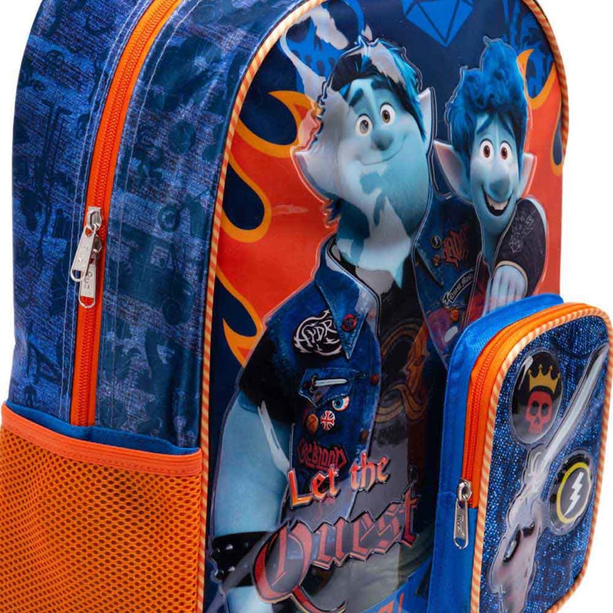 Mochila escolar backpack para niño película Onward de Pixar, color azul, mod. 942643