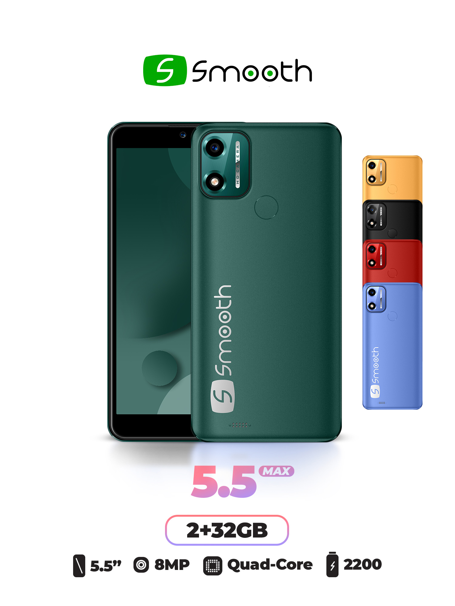 Celular Smooth 5.5 Max 32GB/2GB - Verde