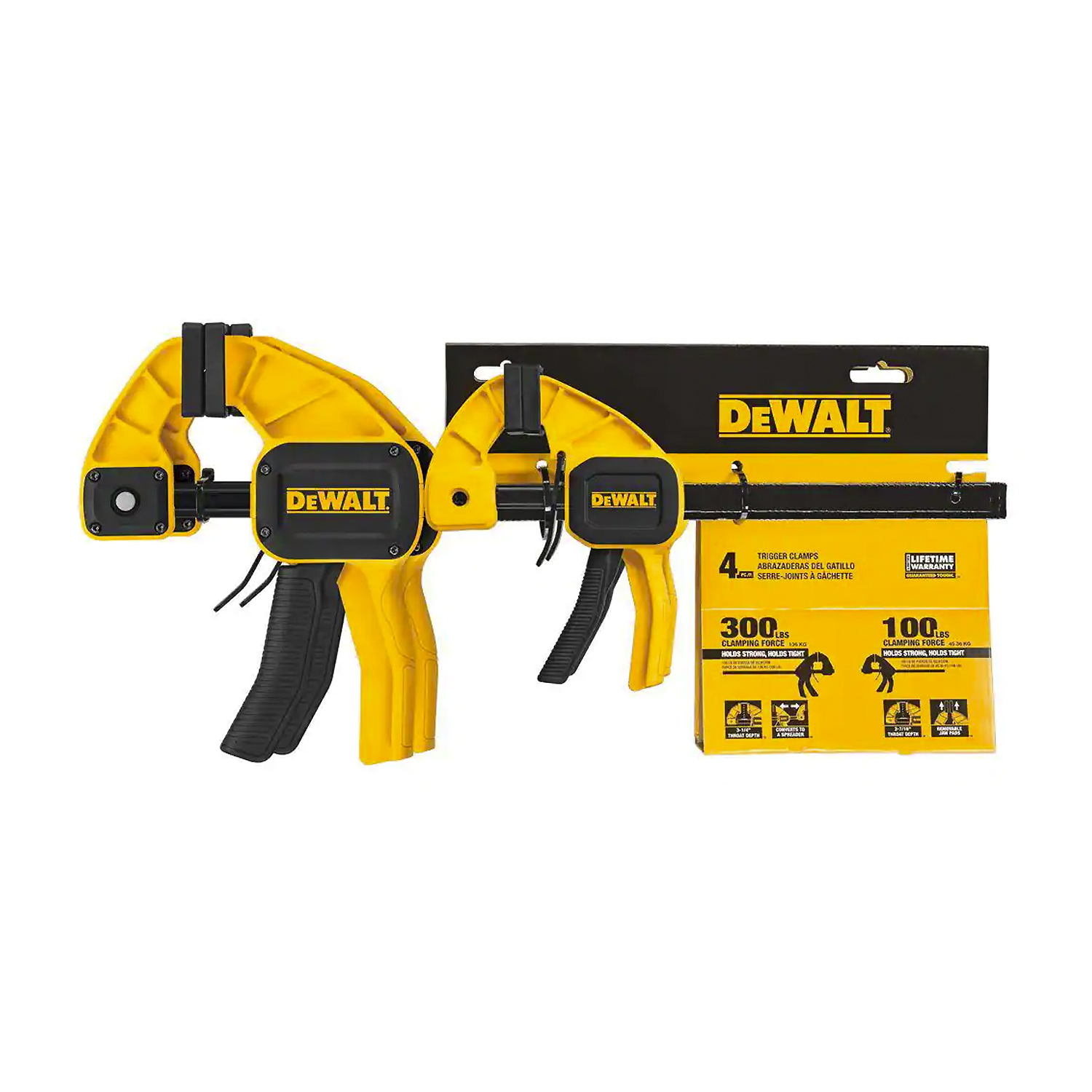 Juego de 4 Sargentos Prensas Rápidas DeWalt 6 y 12 pulgadas