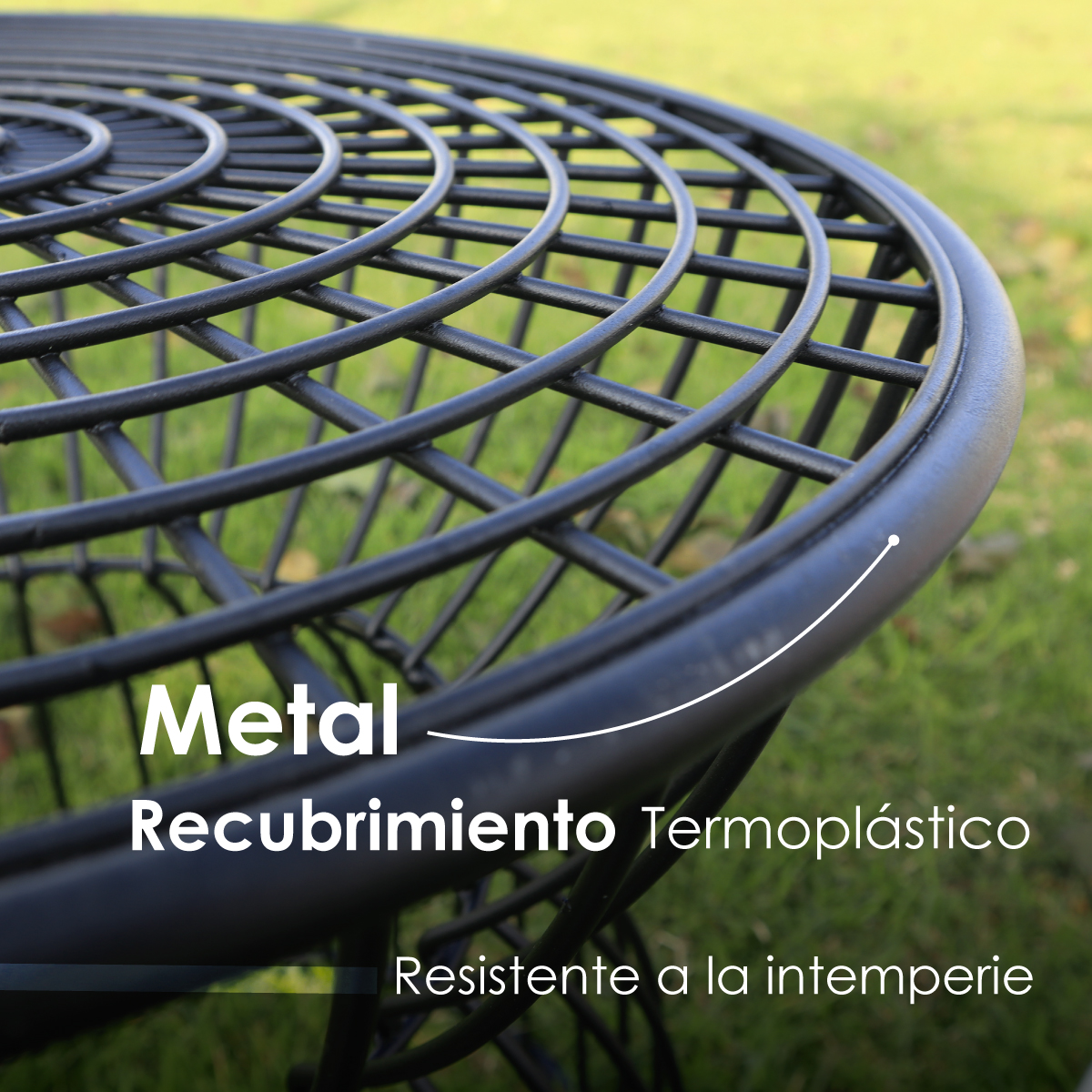 Mesa De Centro Para Exteriores, Jardín De Metal Tipo Jaula