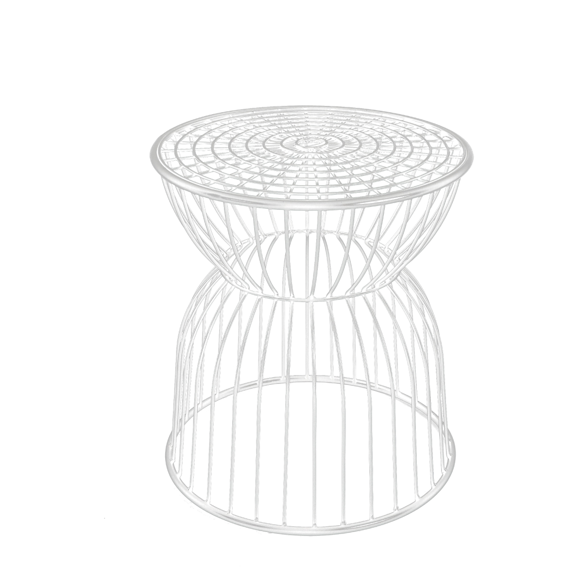 Mesa De Centro Para Exteriores, Jardín De Metal Tipo Jaula