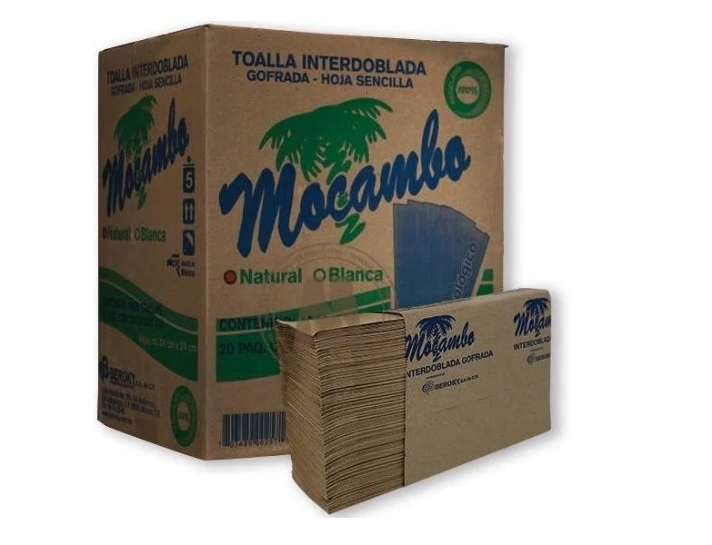 Toalla Interdoblada Mocambo Natural 4000 Piezas