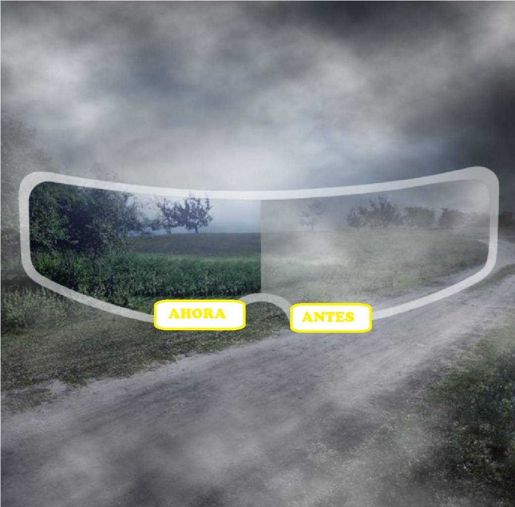 PINLOCK ANTIEMPAÑANTE NIEBLA CASCO MOTO UNIVERSAL MICA BICI AUTO CARRETERA DEPORTE ANTIAGUA PELI