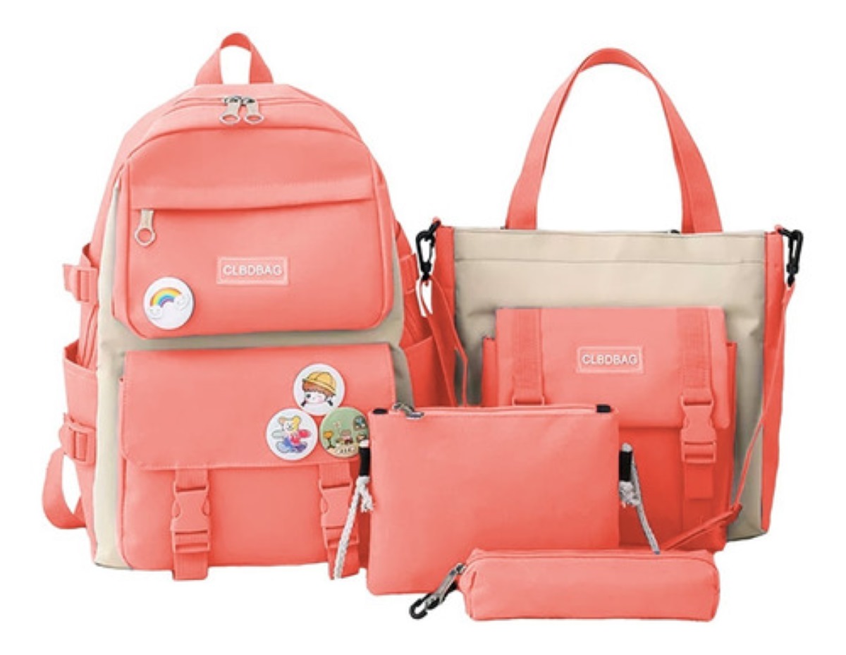 Mochilas Set 4 Pzs Para Dama Color Rosa