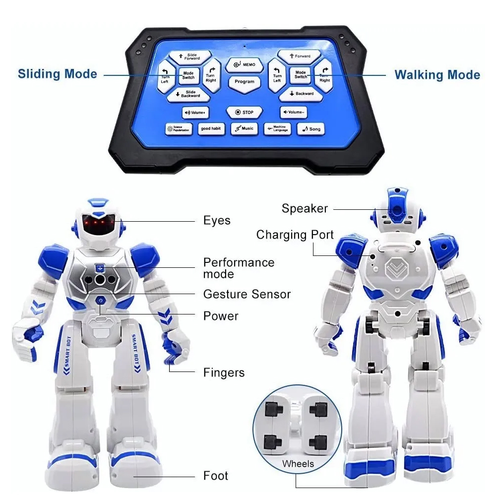 Robot Inteligente A Control Remoto, Juguete Didáctico