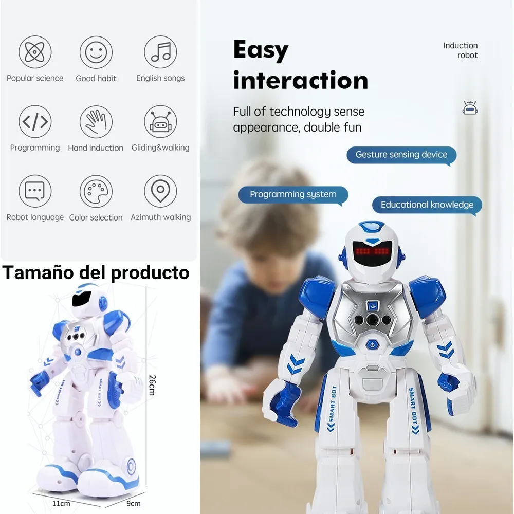 Robot Inteligente A Control Remoto, Juguete Didáctico