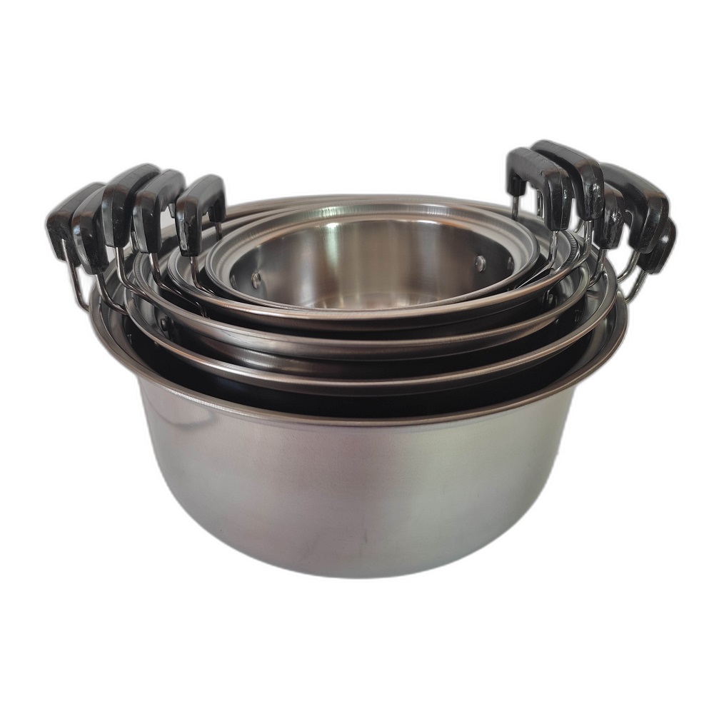 Juego 5 Ollas Con Tapa En Acero Inoxidable 16/20/22/24/26 Cm