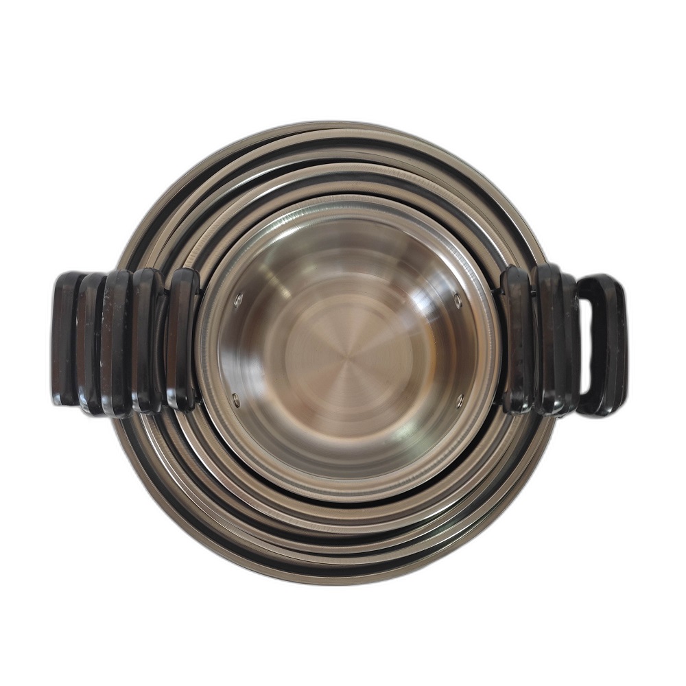 Juego 5 Ollas Con Tapa En Acero Inoxidable 16/20/22/24/26 Cm