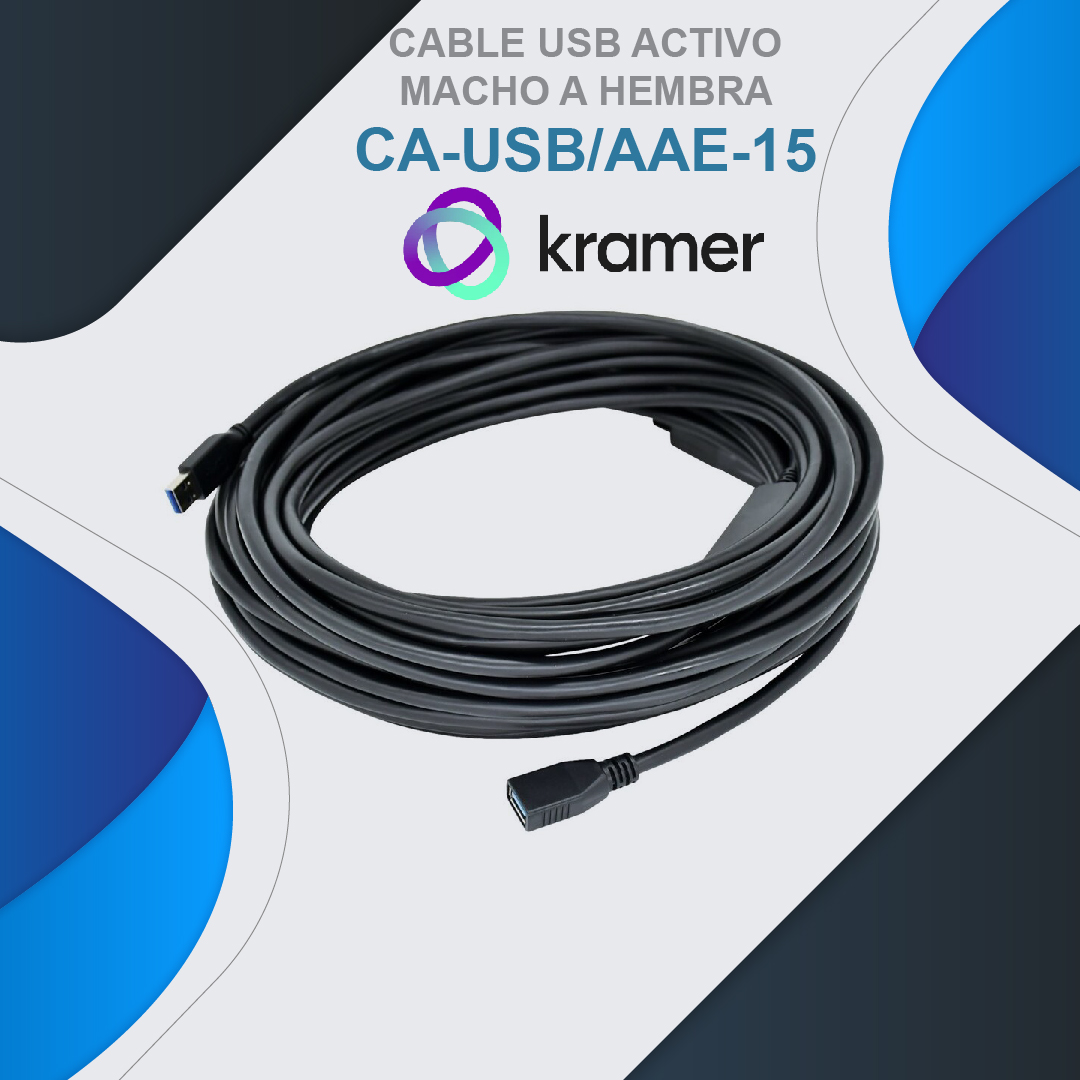 Cable Extensor Activo USB 4.6 Metros Macho a Hembra