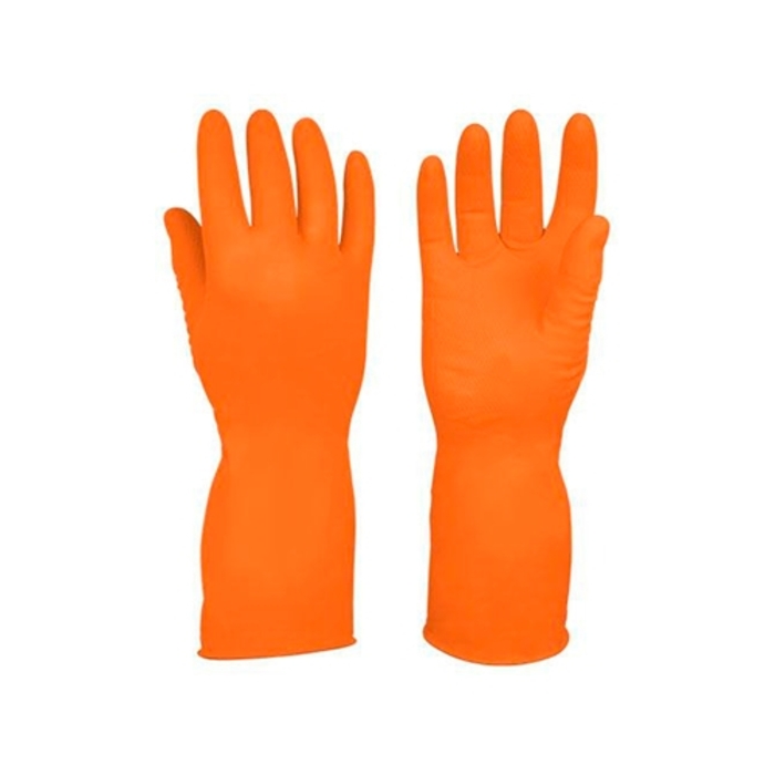 Guantes De Látex Para Limpieza, Color Naranja Truper 13296