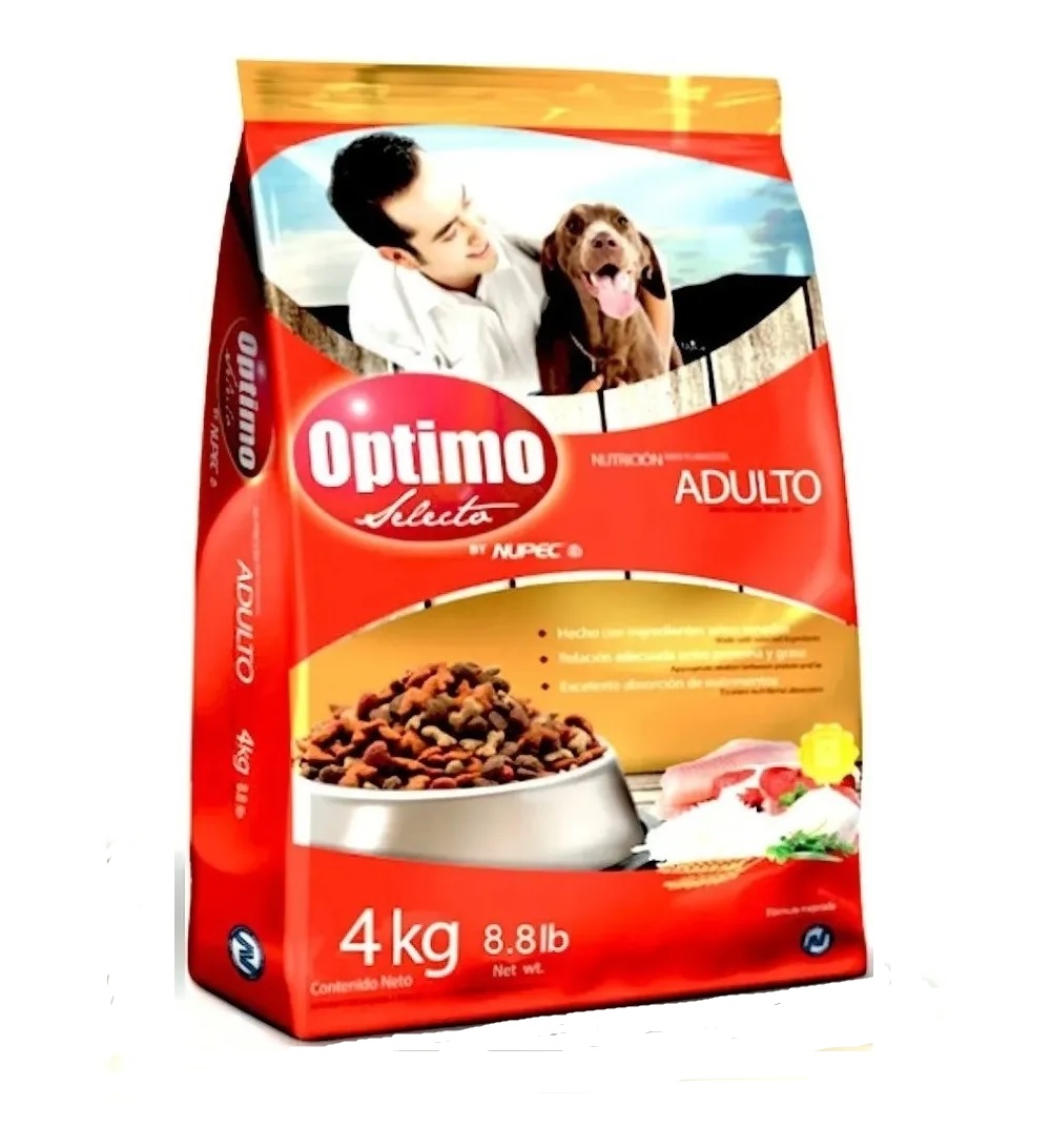 4kg Alimento Croqueta Perro Optimo Adulto Nupec