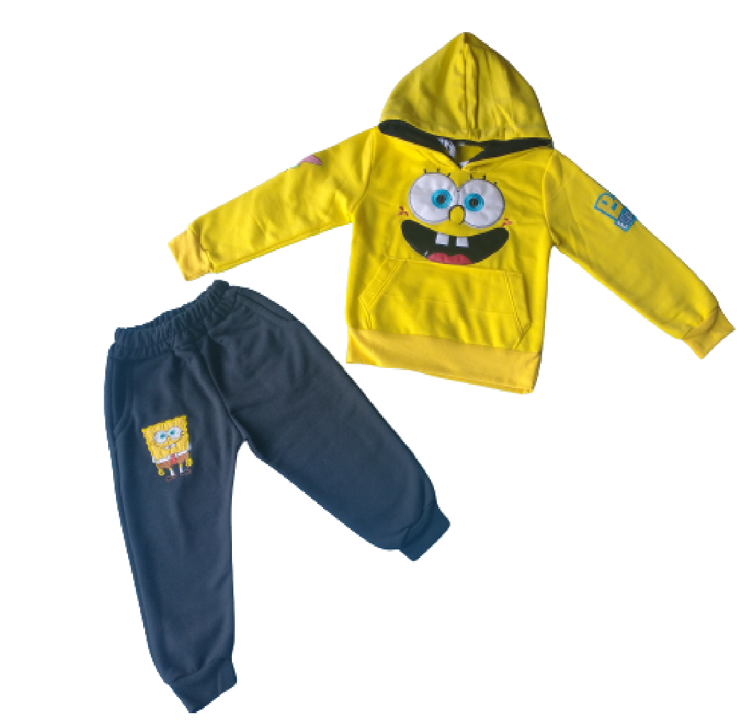 PANTS CONJUNTO BOB ESPONJA BORDADO EN FELPA 